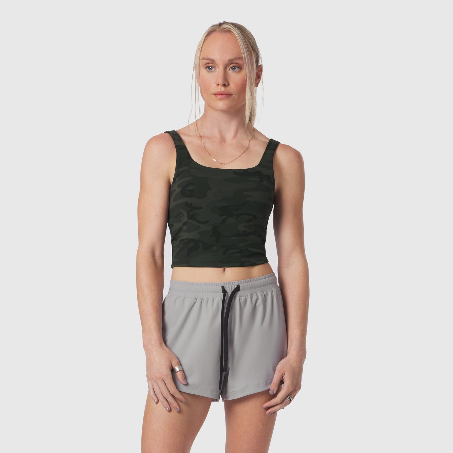 W022. LYCRA® 2-in-1 Tank Top Dark Camo | ASRV US