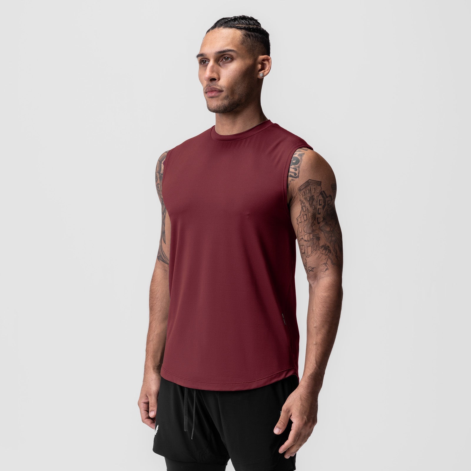 0757. AeroSilver® Cutoff Tank Crimson | ASRV on sale