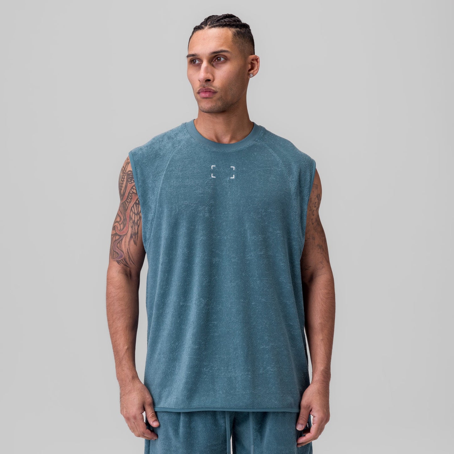 1092. Towel Terry Cutoff Storm | ASRV Online