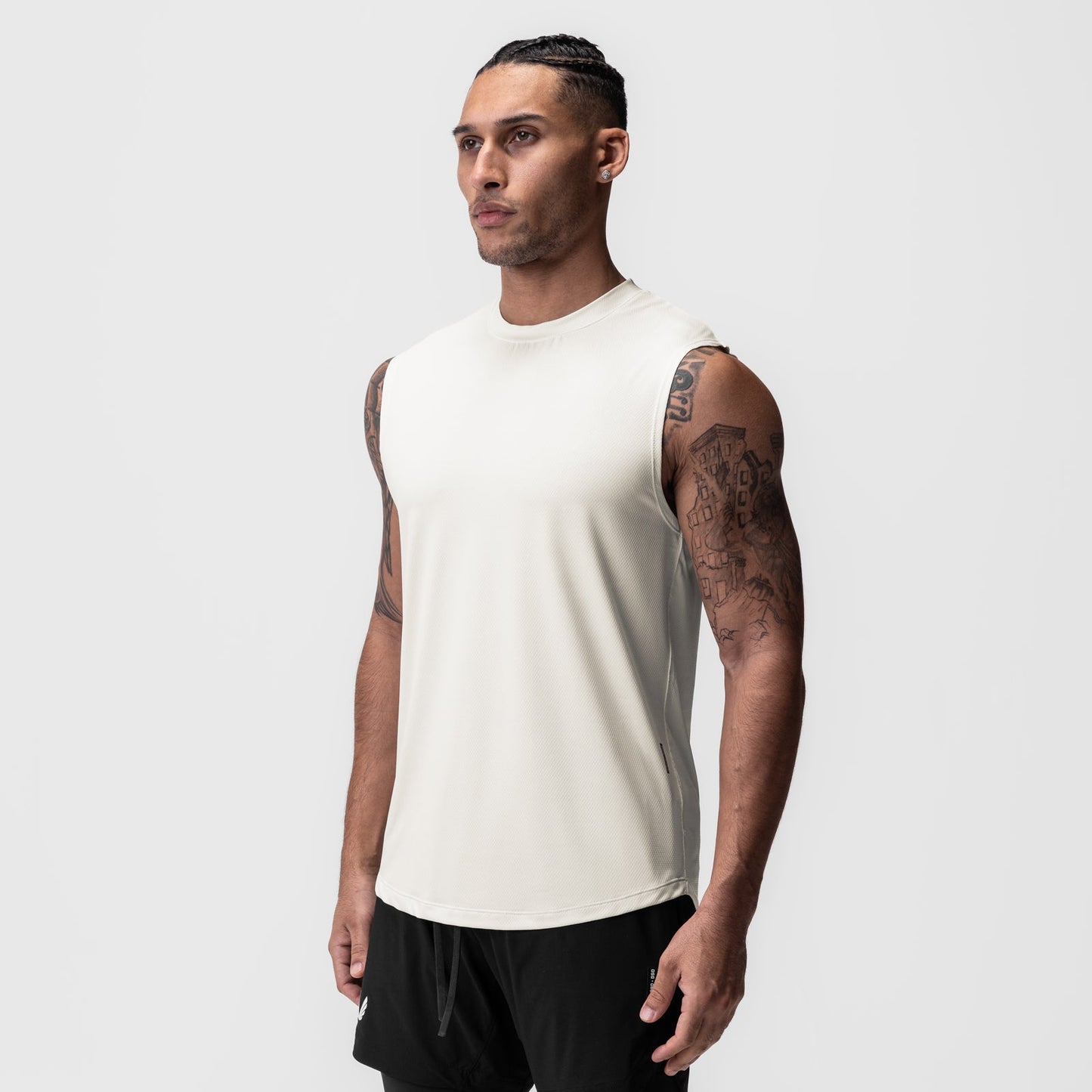 0757. AeroSilver® Cutoff Tank Ivory Cream | ASRV US