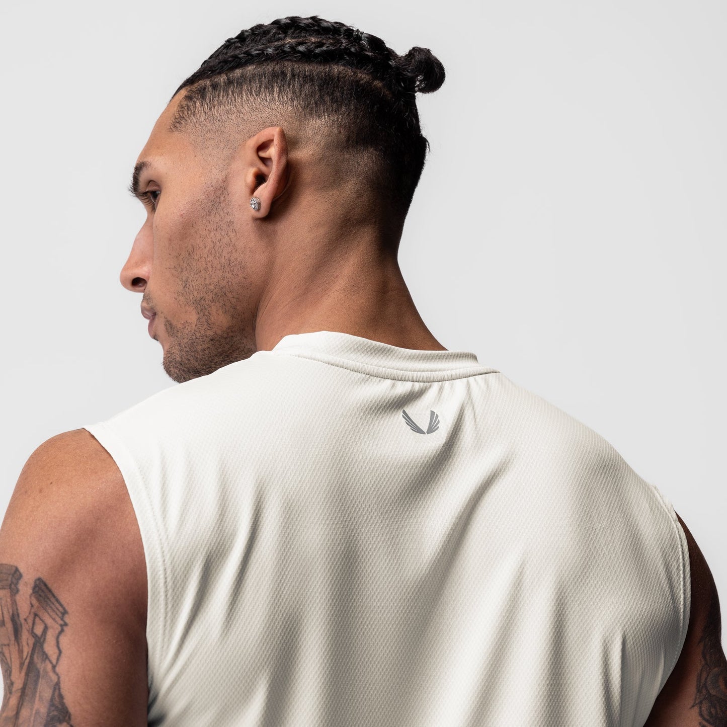 0757. AeroSilver® Cutoff Tank Ivory Cream | ASRV US