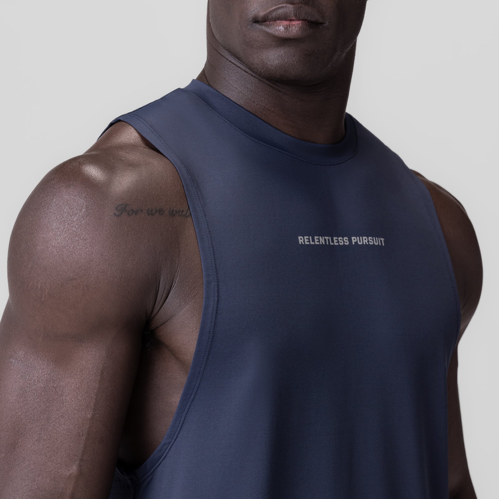 0837. 3D-Lite® 2.0 Lycra® Muscle Tank Navy "RP" | ASRV sale