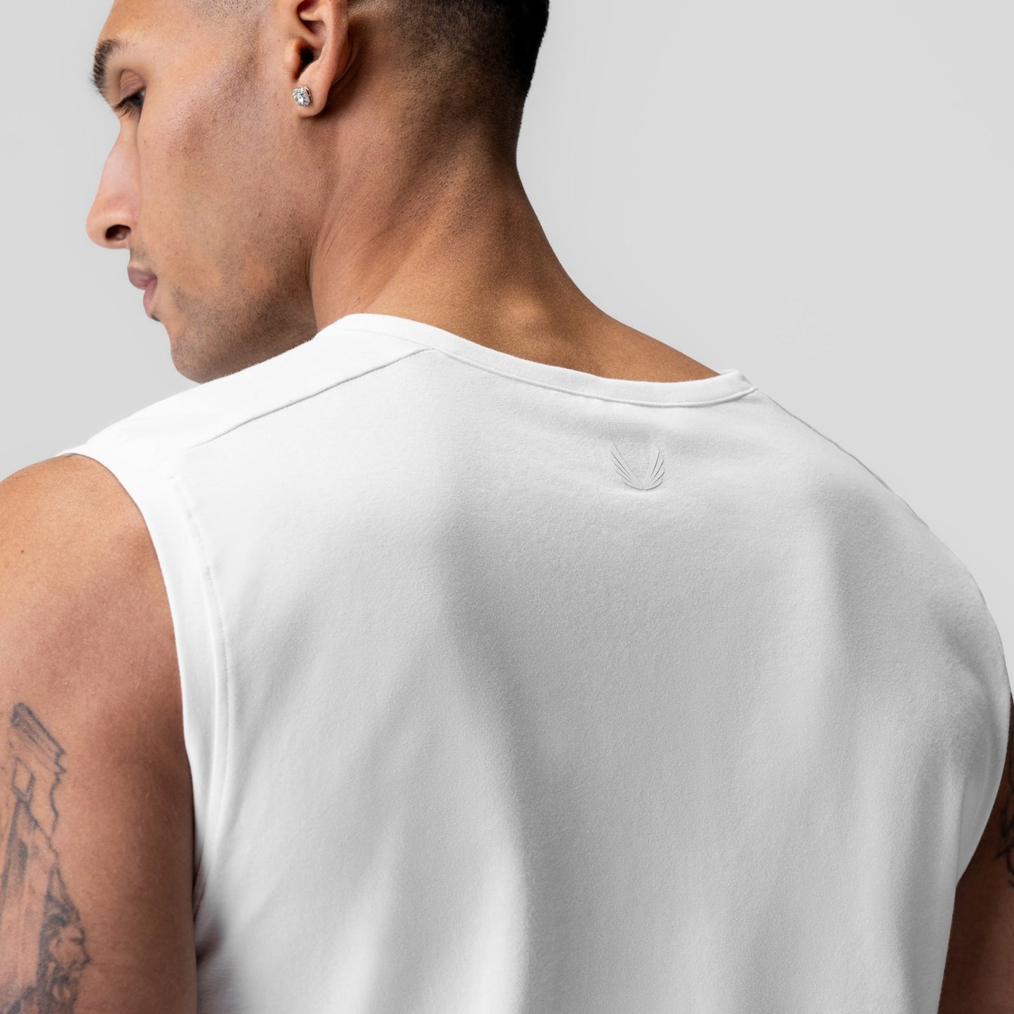 1060. Creora® Cotton Modal Cutoff Tank White | ASRV Online