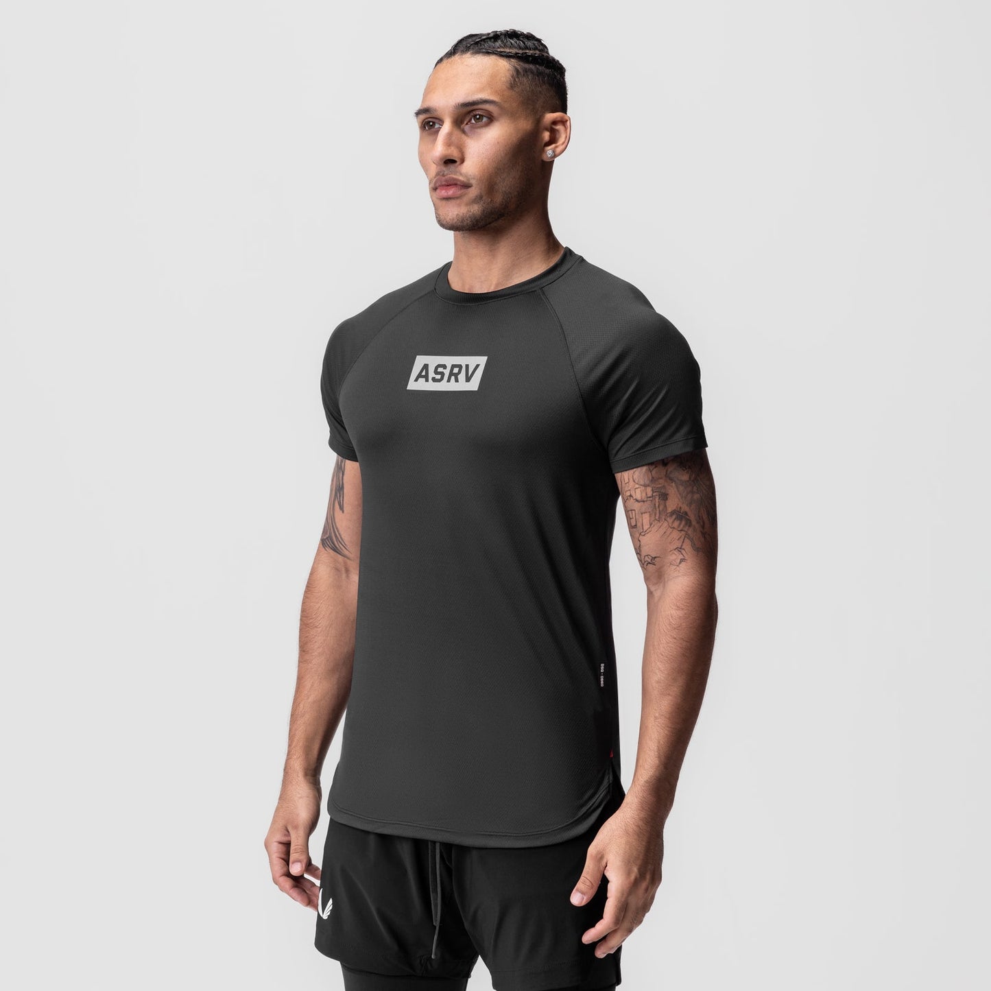 0660. AeroSilver® Established Tee Black "Box Logo" | ASRV on sale