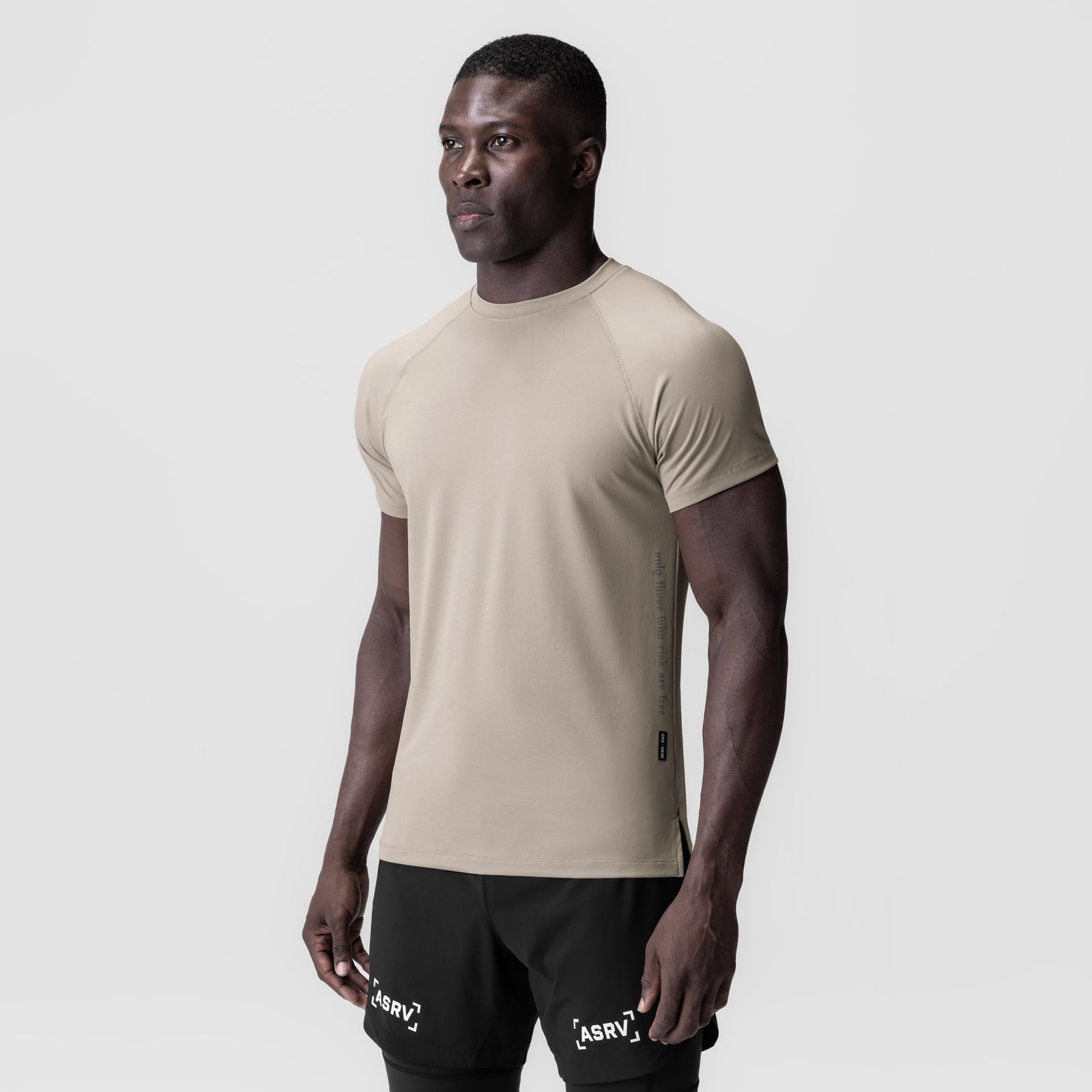 0839. 3D-Lite® 2.0 Lycra® Fitted Tee Sand Smoke "OTWR" | ASRV on sale