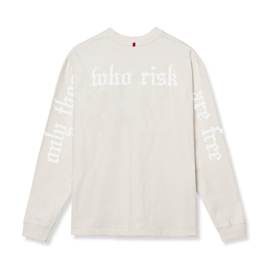 0851. Tech Essential™ Relaxed Long Sleeve Stone/White "OTWR" | ASRV near me