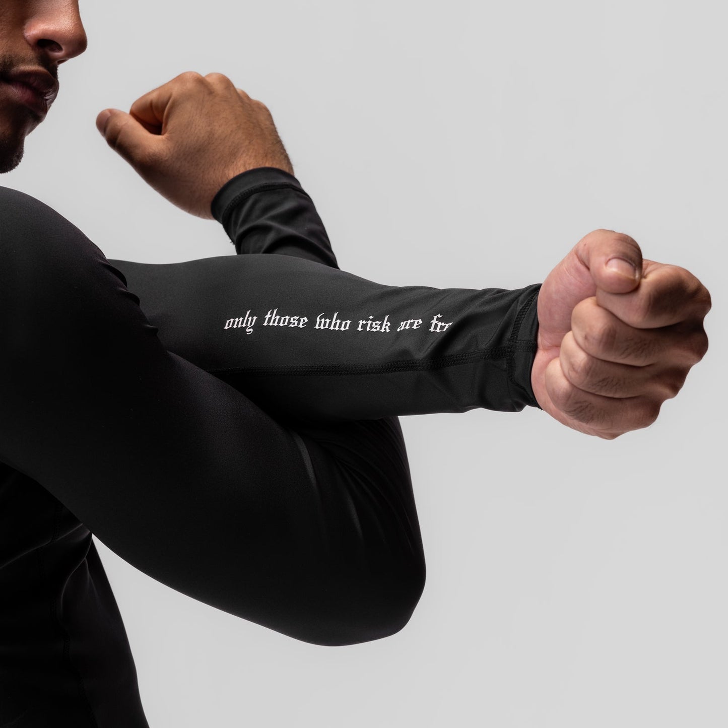 0908. WarpFlexx® Compression Mock Neck Long Sleeve Black "Space Brac | ASRV sale