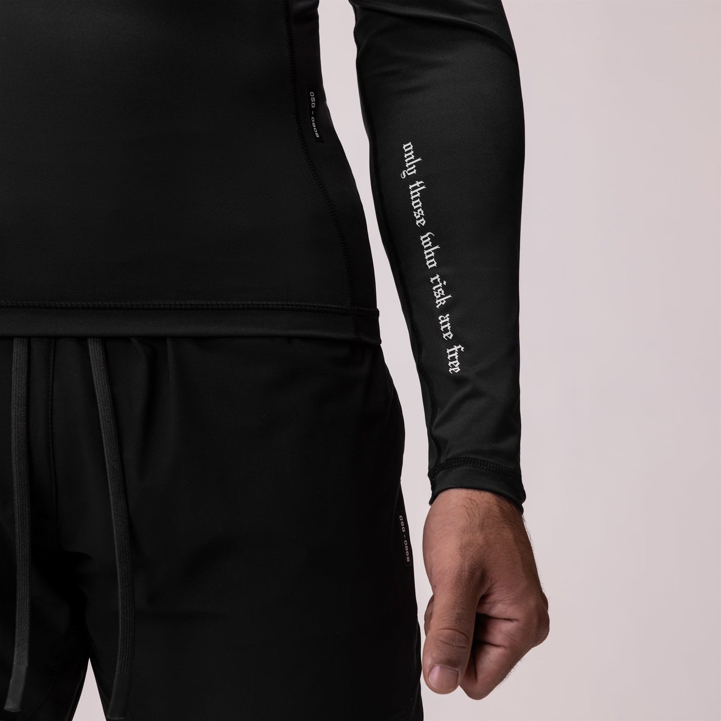 0908. WarpFlexx® Compression Mock Neck Long Sleeve Black "Space Brac | ASRV sale
