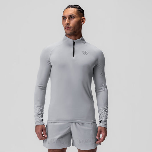 0906. Thermal Training Quarter Zip Slate Grey "Cyber" | ASRV on sale