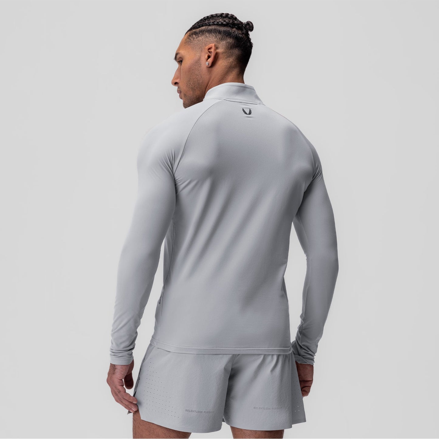 0906. Thermal Training Quarter Zip Slate Grey "Cyber" | ASRV on sale