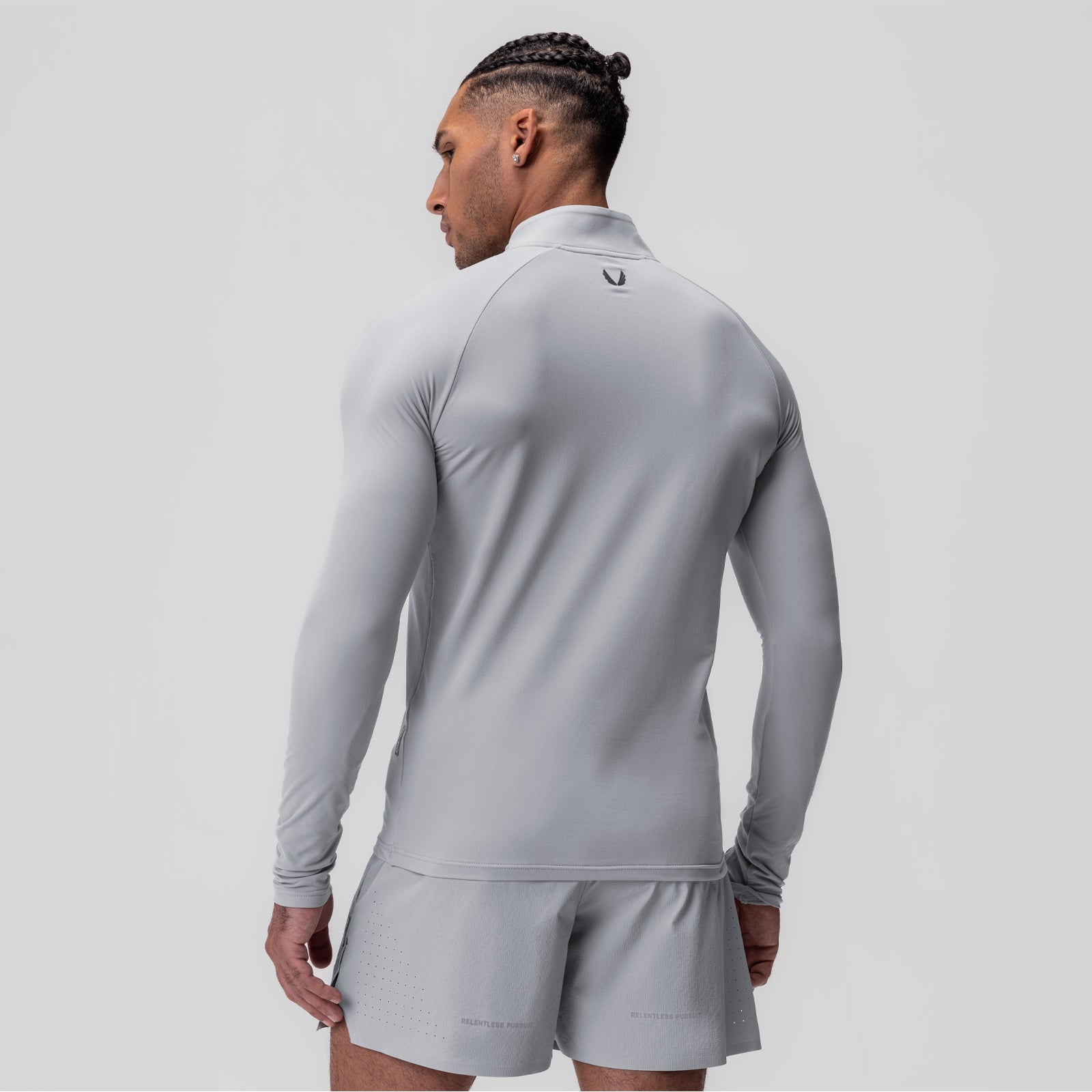 0906. Thermal Training Quarter Zip Slate Grey "Cyber" | ASRV on sale