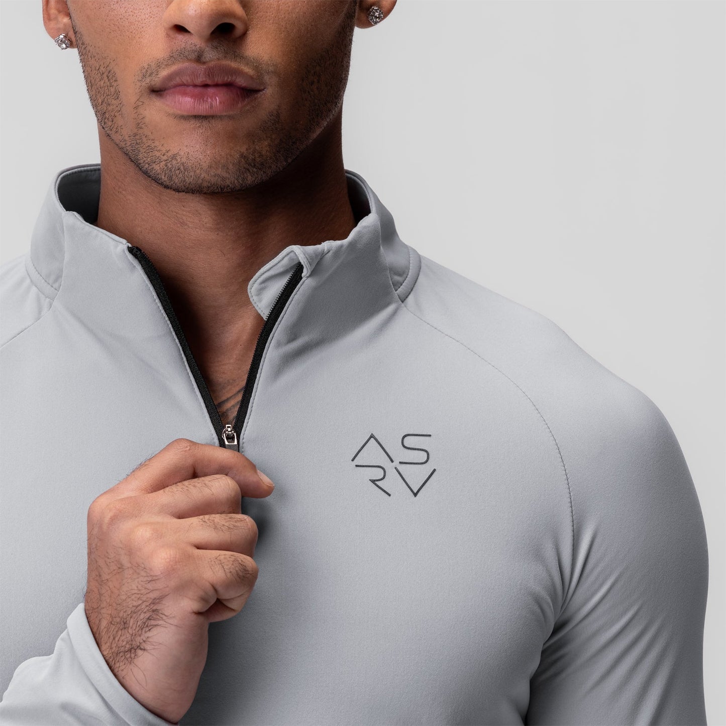 0906. Thermal Training Quarter Zip Slate Grey "Cyber" | ASRV on sale