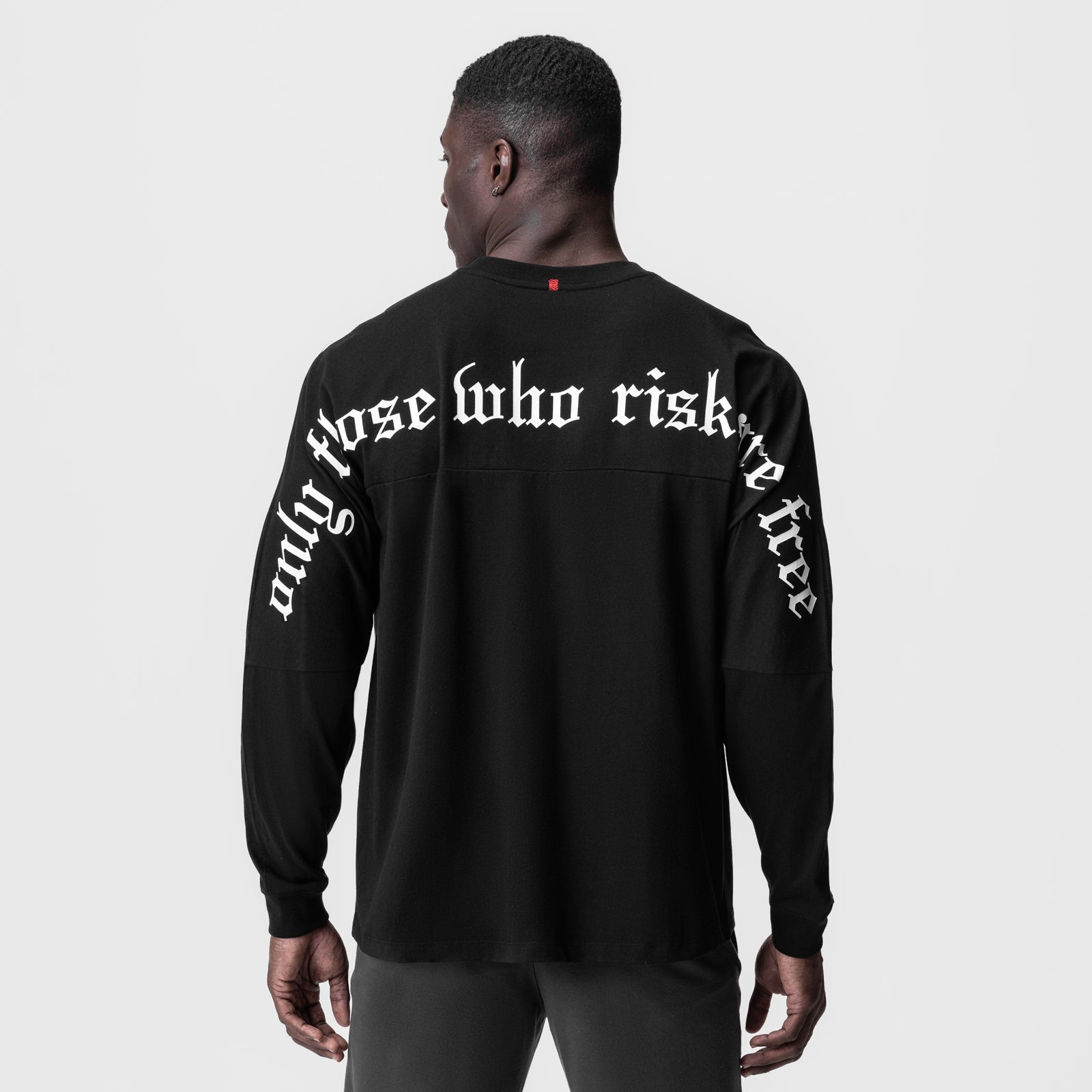 0851. Tech Essential™ Relaxed Long Sleeve Black/White "OTWR" | ASRV for sale