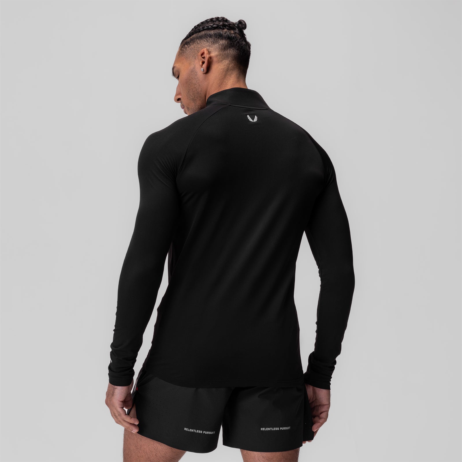 0906. Thermal Training Quarter Zip Black "Cyber" | ASRV discount