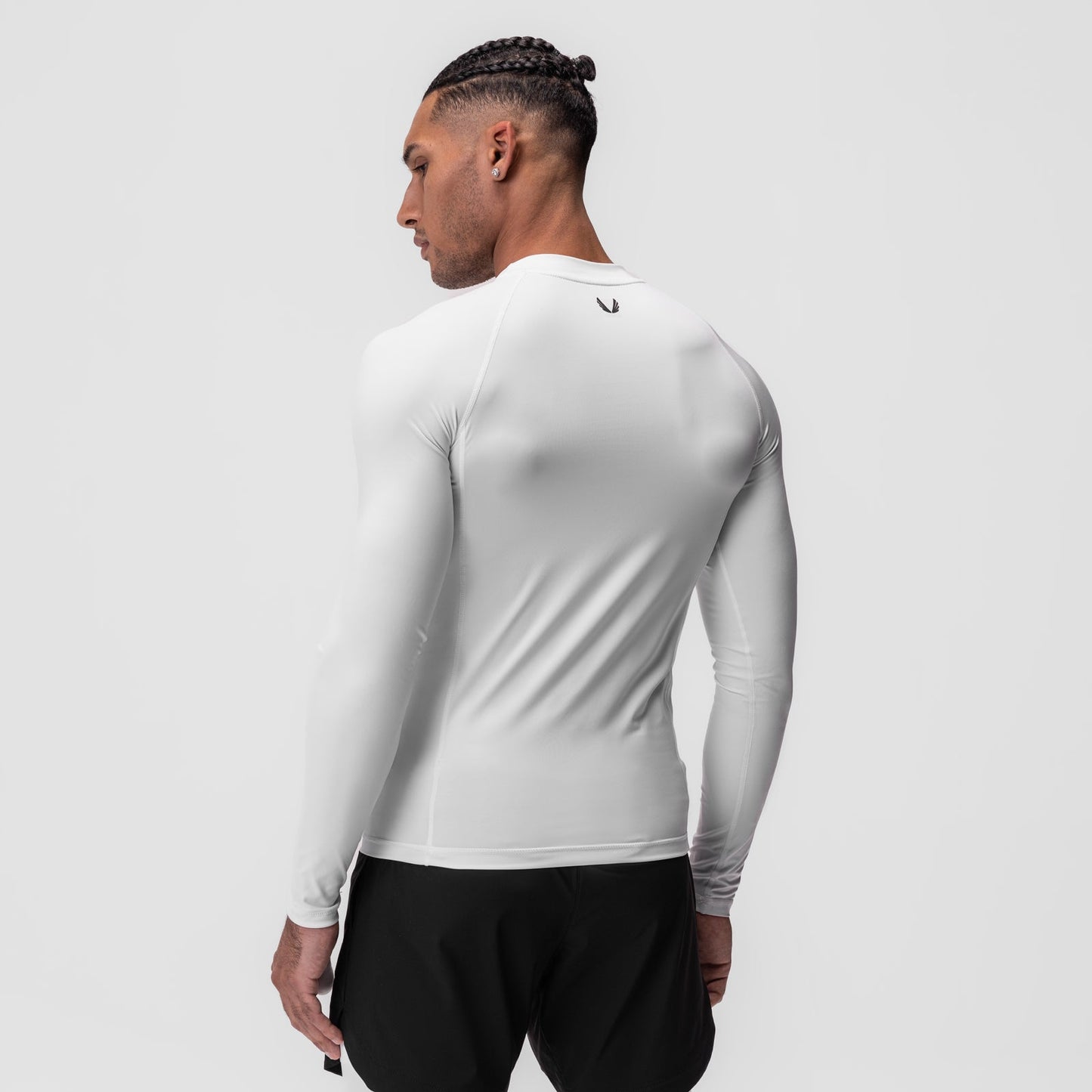 0908. WarpFlexx® Compression Mock Neck Long Sleeve White "Space Brac | ASRV near me