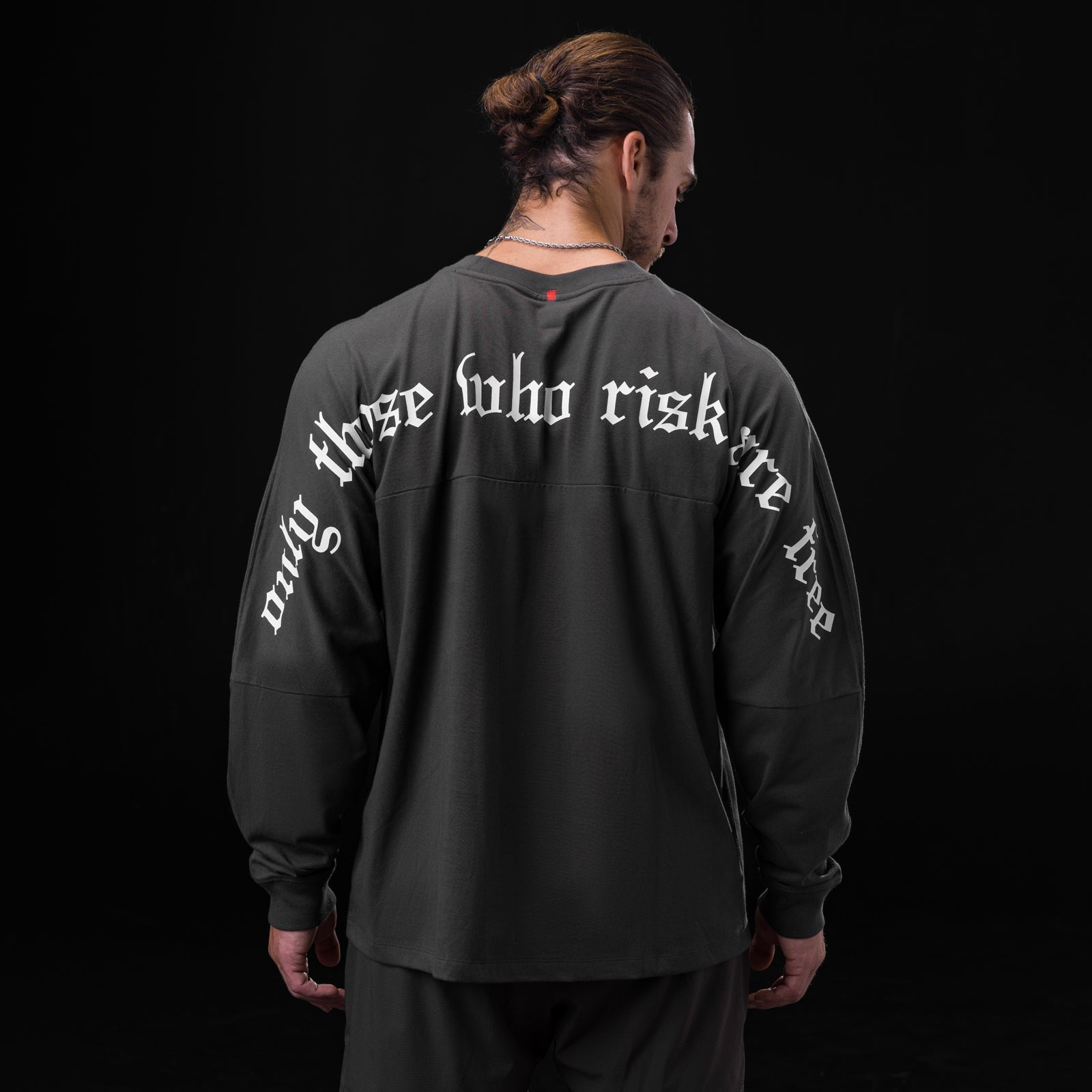 0851. Tech Essential™ Relaxed Long Sleeve Space Grey/White "OTWR" | ASRV sale