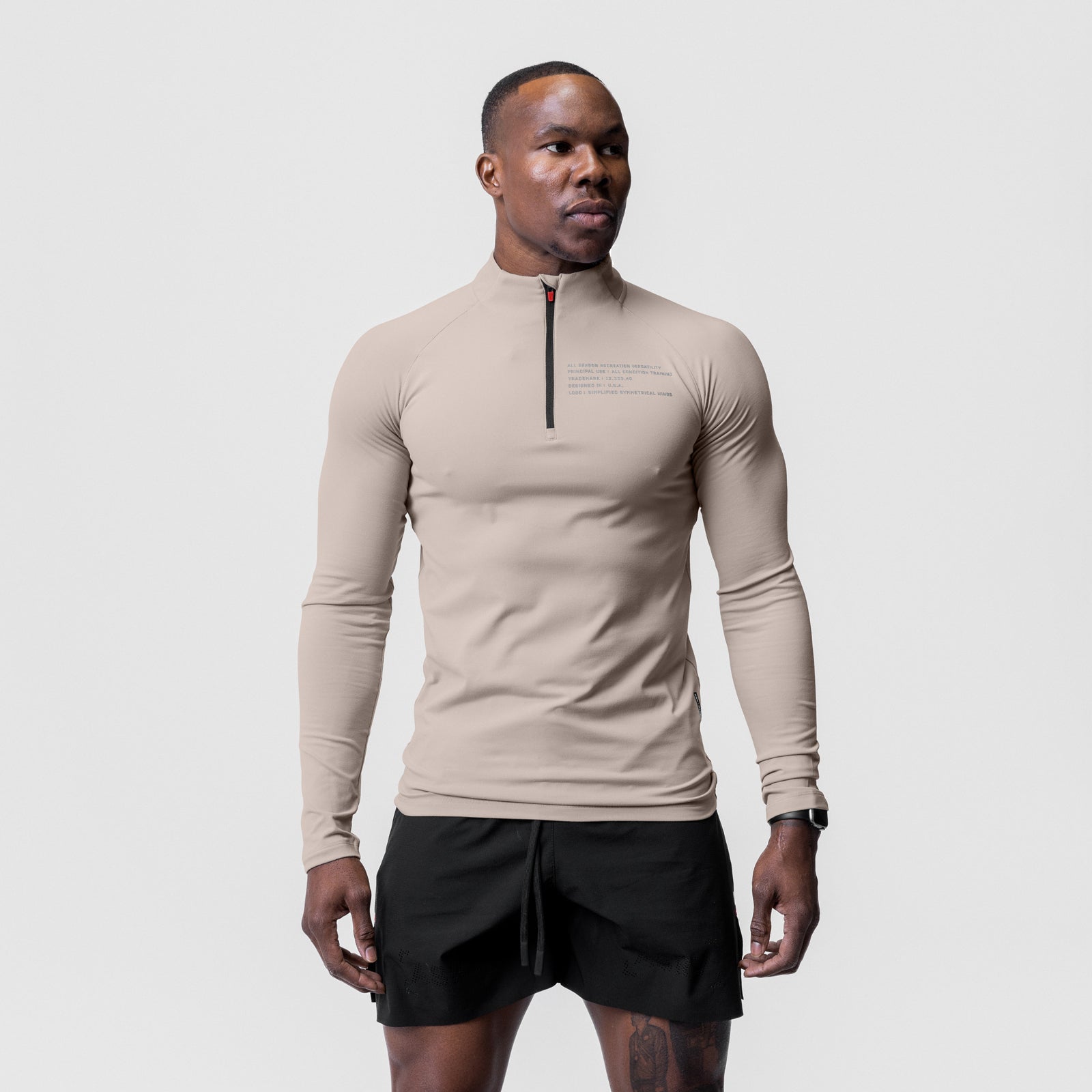 0725. Core Fitted Quarter Zip Chai | ASRV on sale