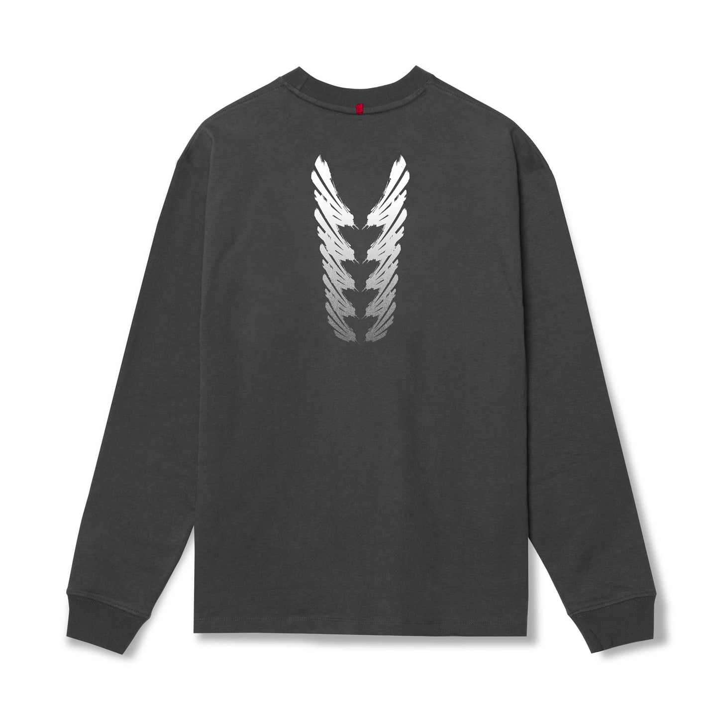 0851. Tech Essential™ Relaxed Long Sleeve Space Grey "Brush Stroke" | ASRV discount