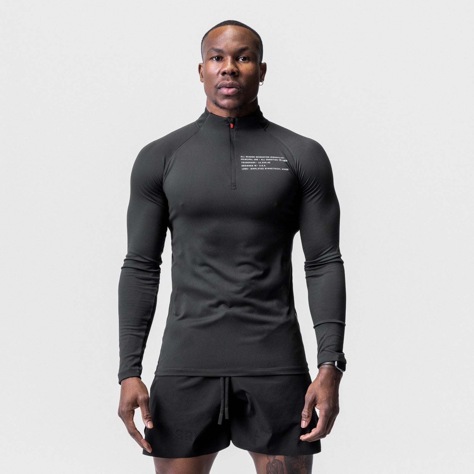 0725. Core Fitted Quarter Zip Black | ASRV near me