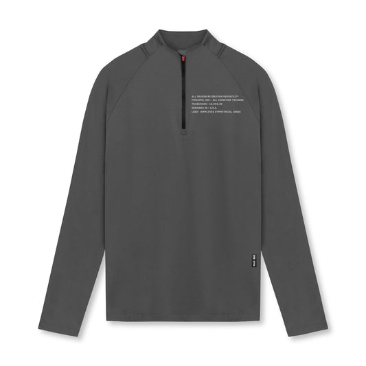 0725. Core Fitted Quarter Zip Space Grey | ASRV US