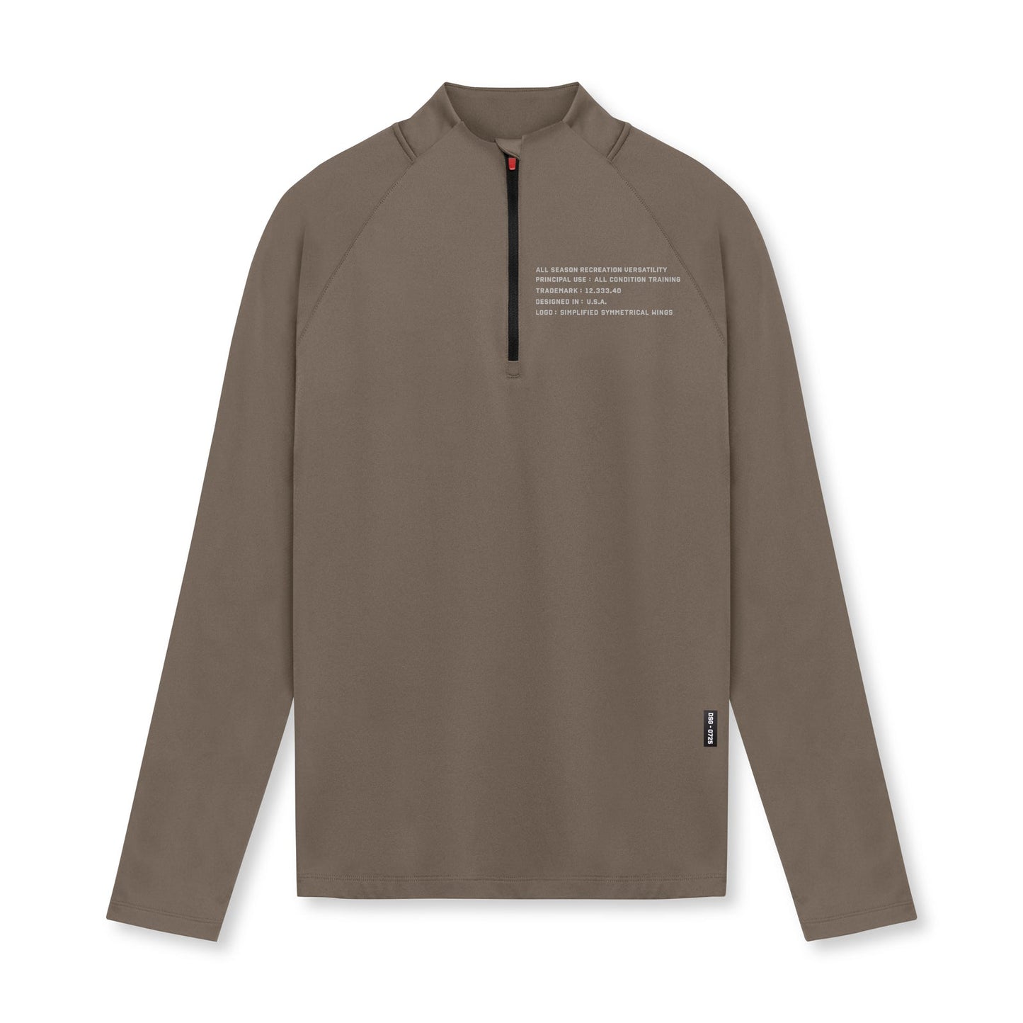 0725. Core Fitted Quarter Zip Deep Taupe | ASRV sale