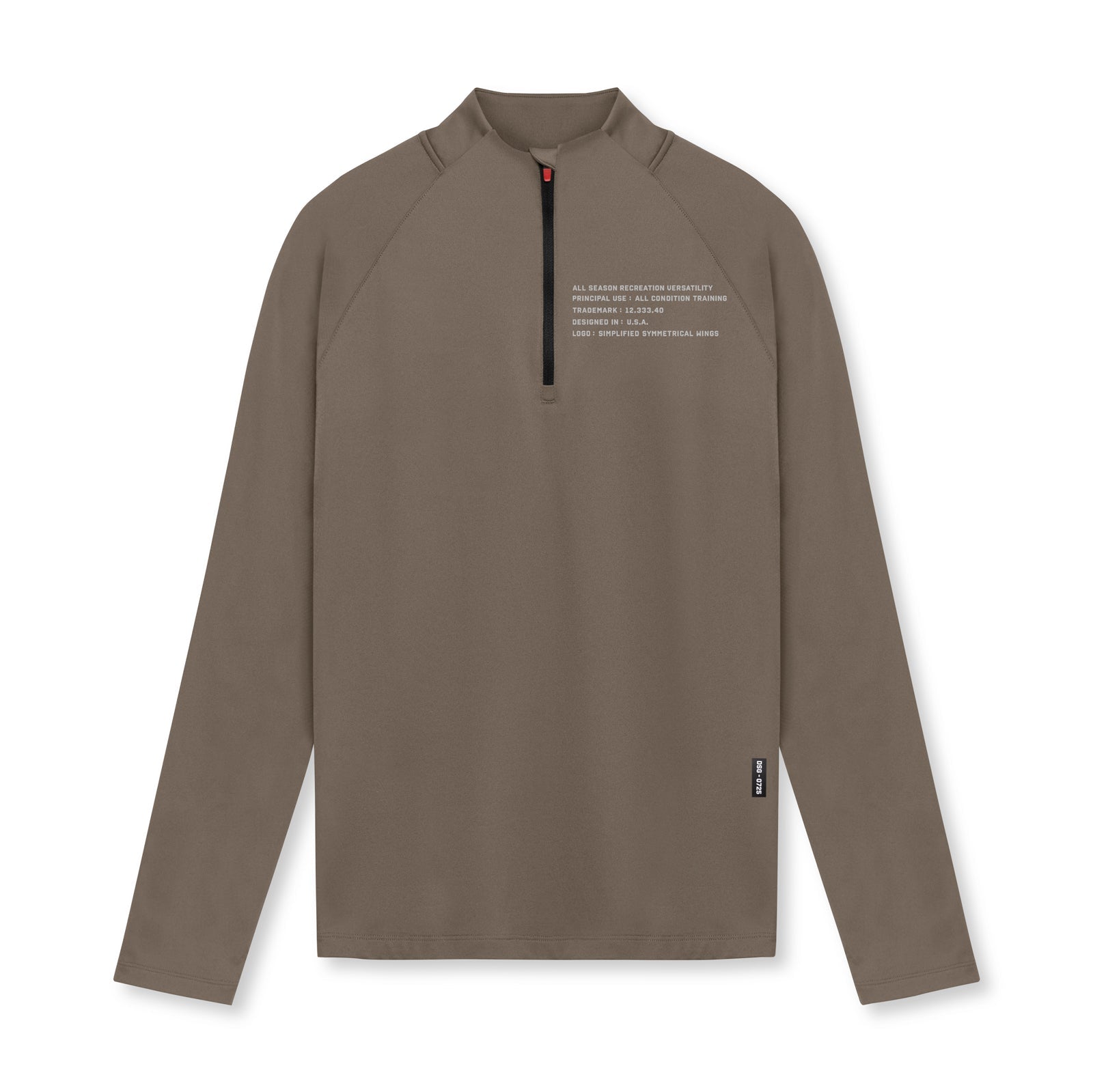 0725. Core Fitted Quarter Zip Deep Taupe | ASRV sale