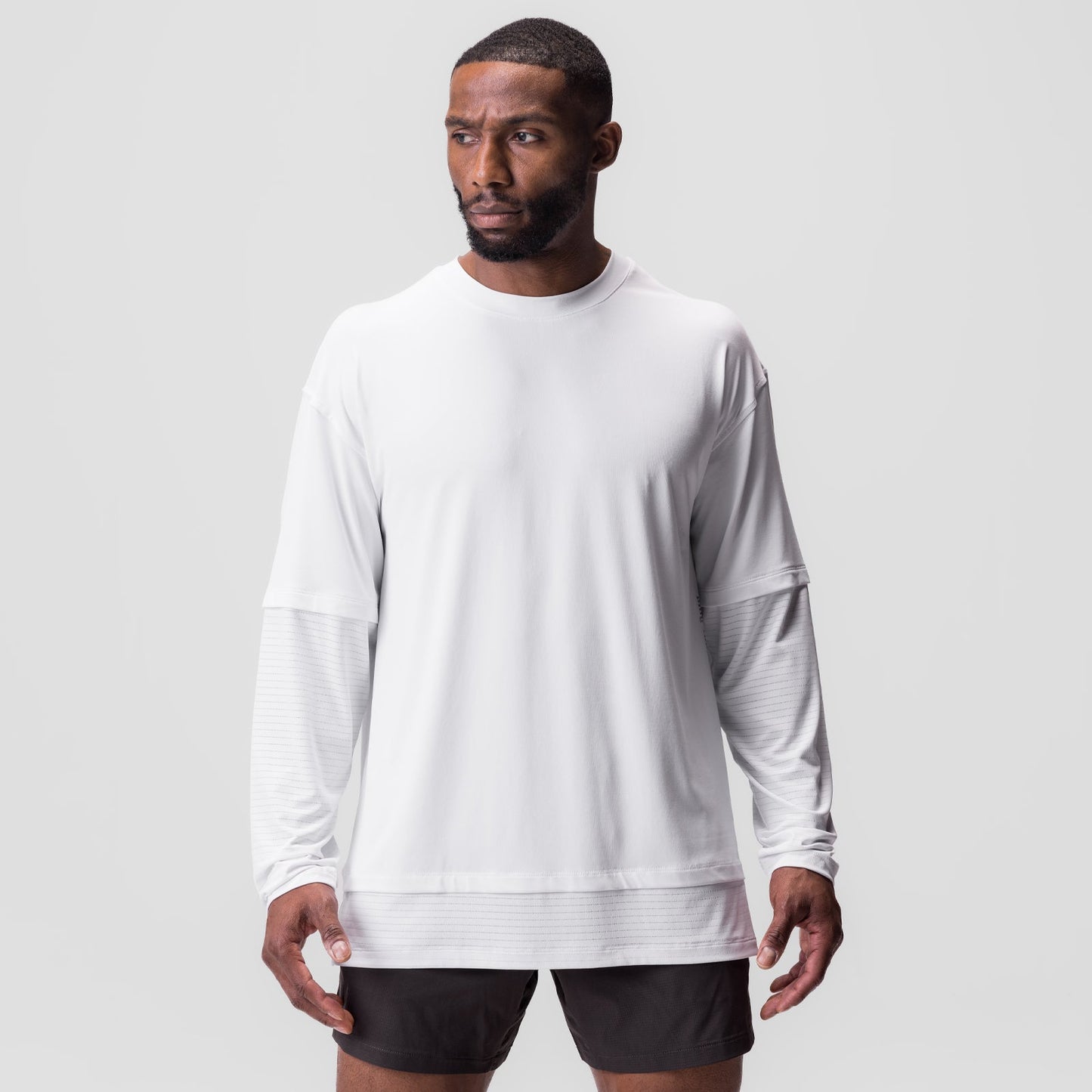 0842. 3D-Lite® 2.0 Layered Long Sleeve White "OTWR" | ASRV on sale
