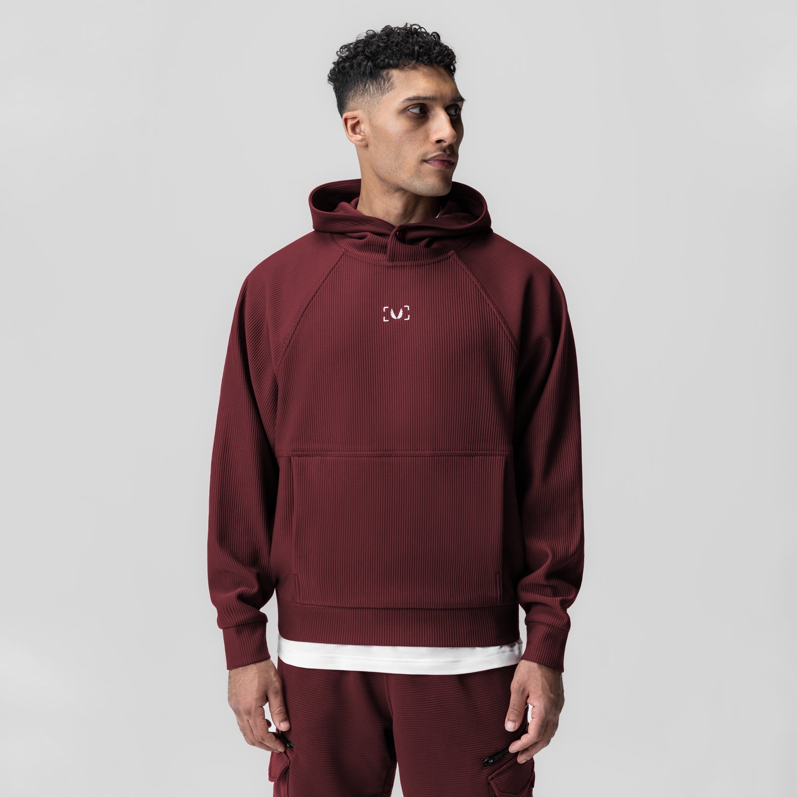 1019. Deltapeak® Oversized Hoodie Crimson | ASRV discount