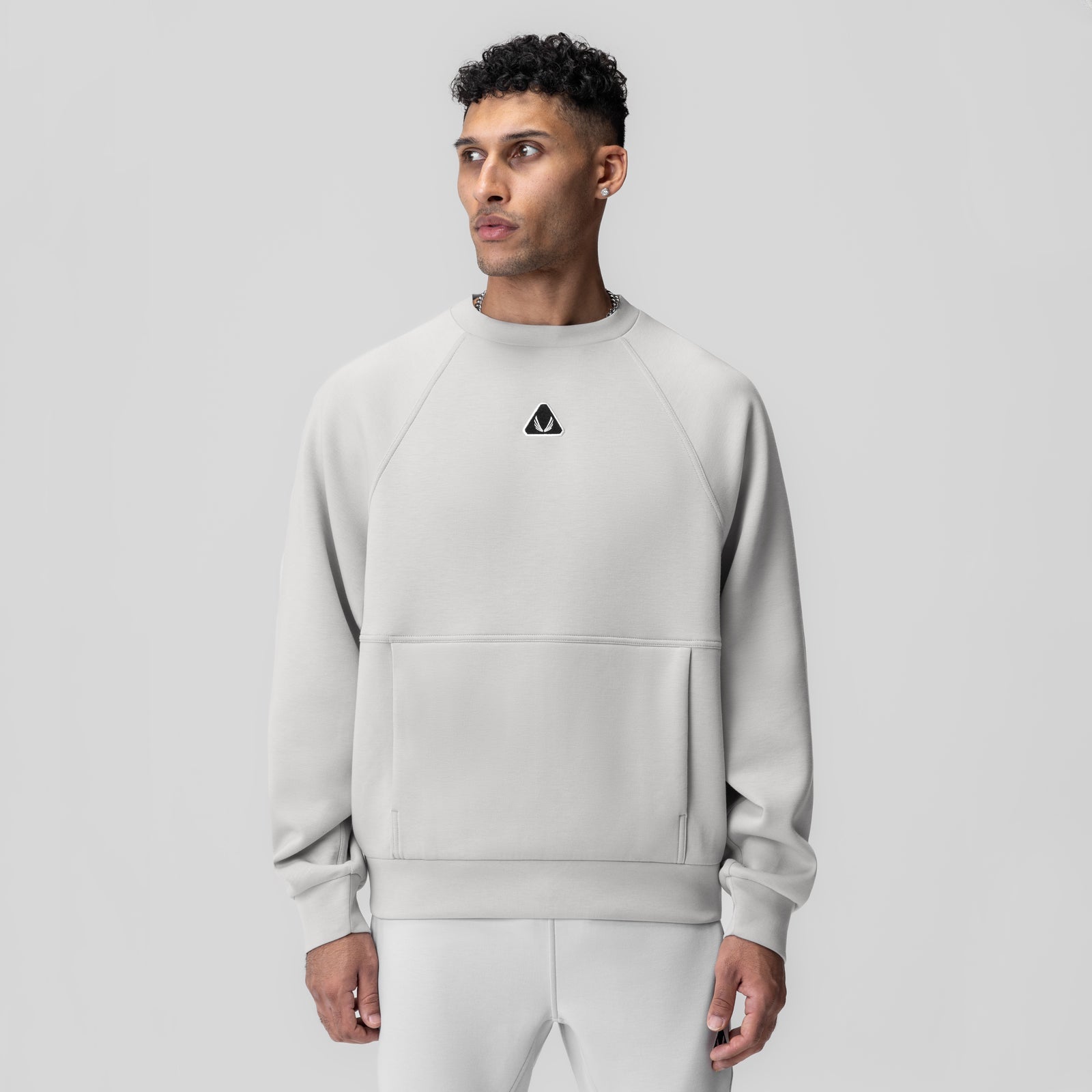 1020. Dri-Core™ Oversized Crewneck Light Grey | ASRV US
