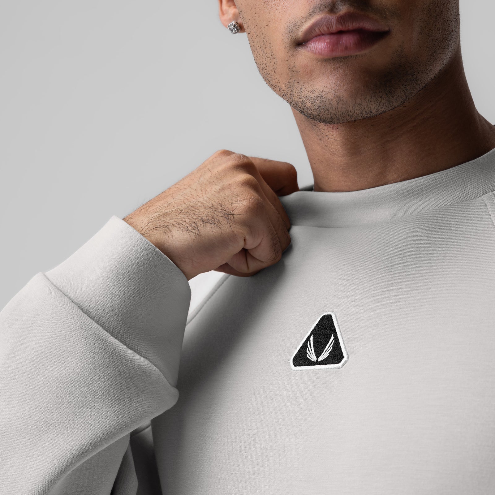 1020. Dri-Core™ Oversized Crewneck Light Grey | ASRV US