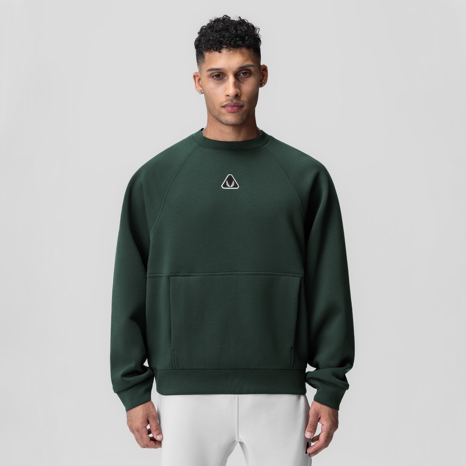 1020. Dri-Core™ Oversized Crewneck Forest Green | ASRV for sale