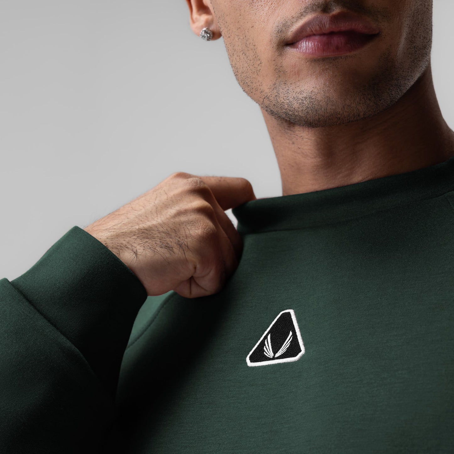 1020. Dri-Core™ Oversized Crewneck Forest Green | ASRV for sale