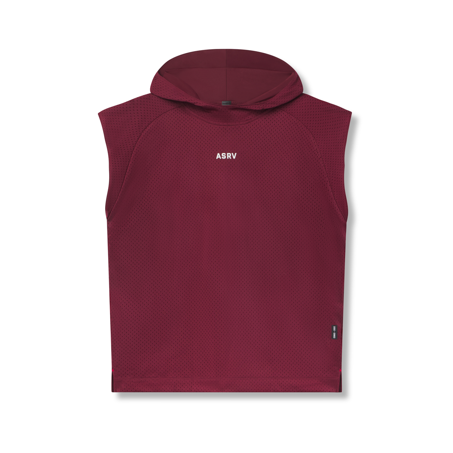 0983. Reversible 2-in-1 Cutoff Hoodie Crimson | ASRV US
