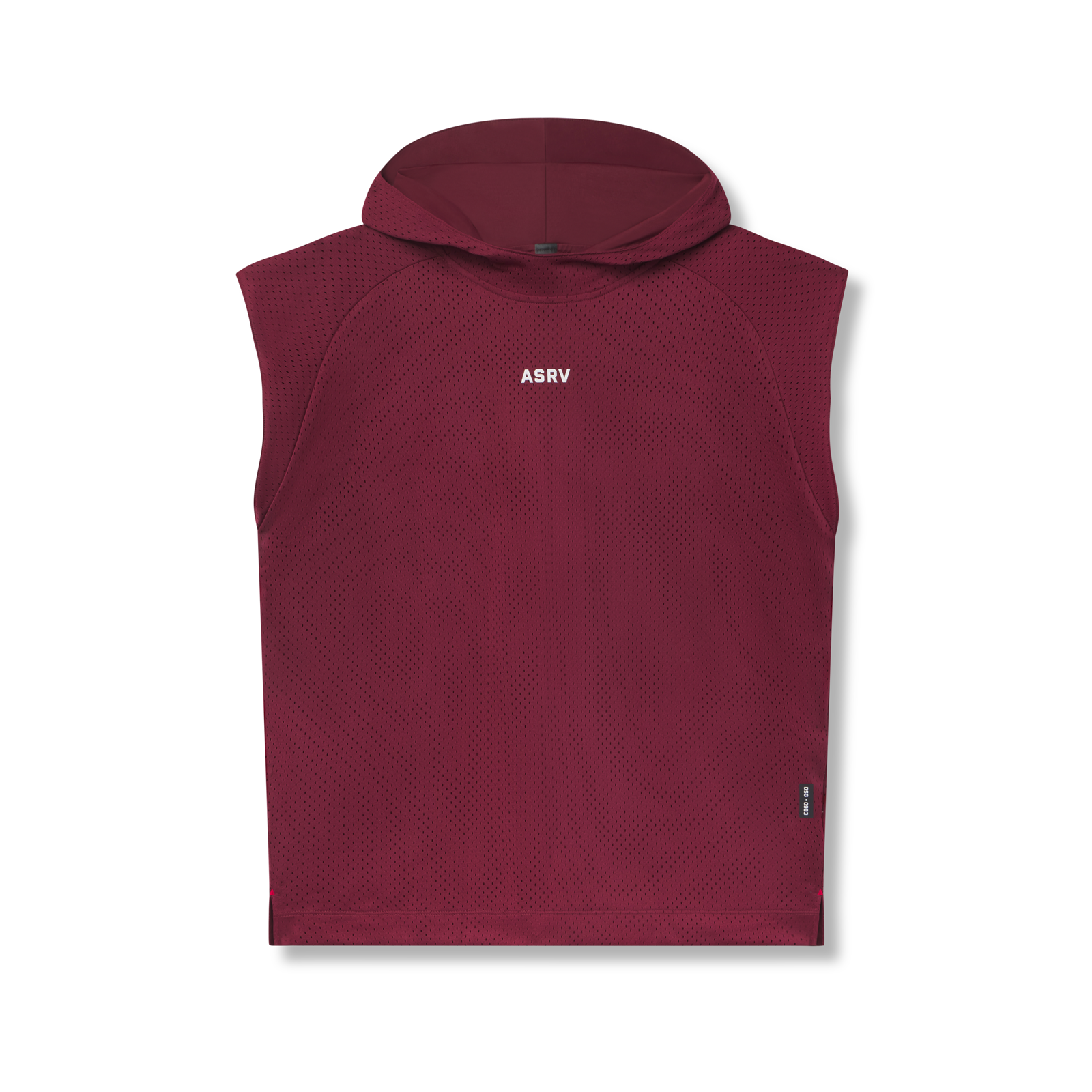 0983. Reversible 2-in-1 Cutoff Hoodie Crimson | ASRV US