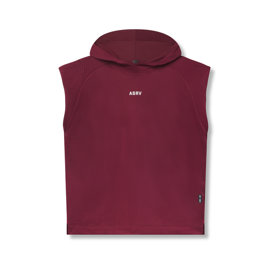 0983. Reversible 2-in-1 Cutoff Hoodie Crimson | ASRV US