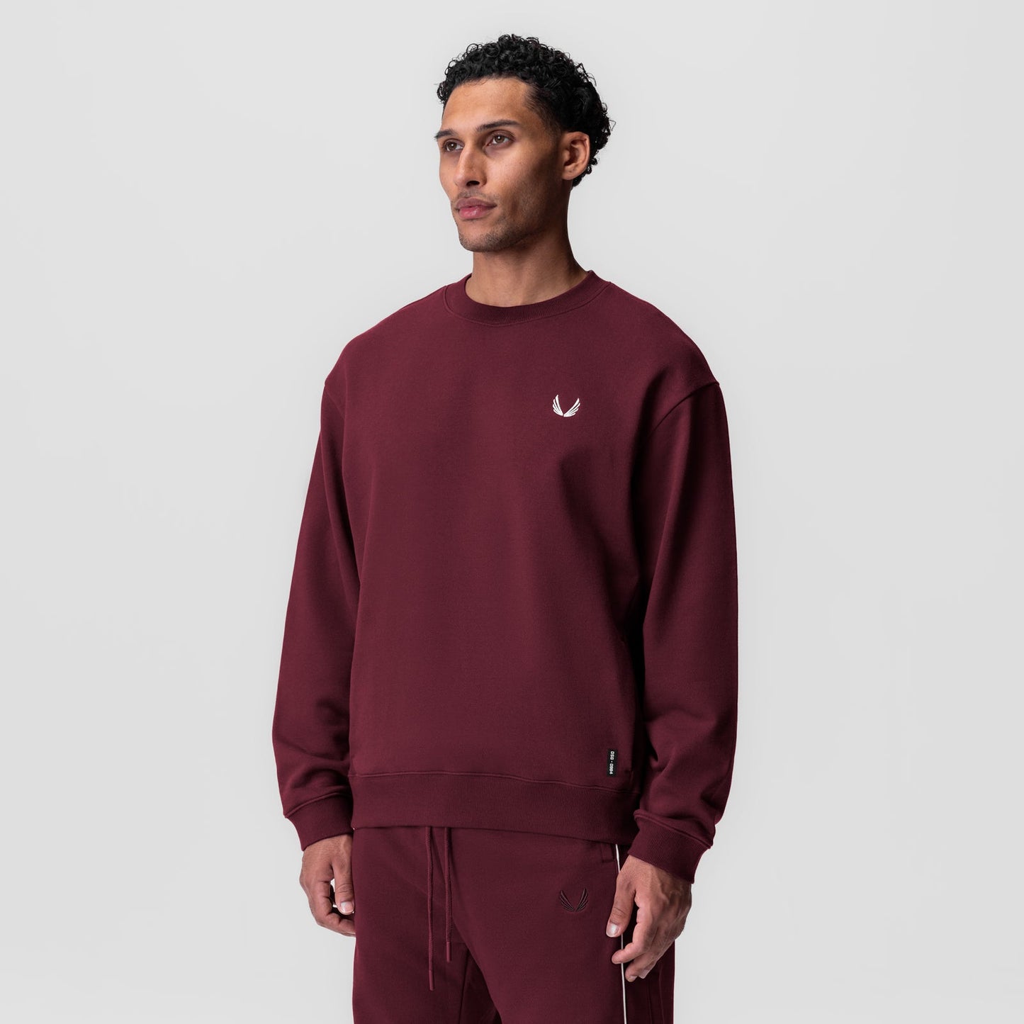 0984. Herringbone Terry Crewneck Crimson | ASRV discount