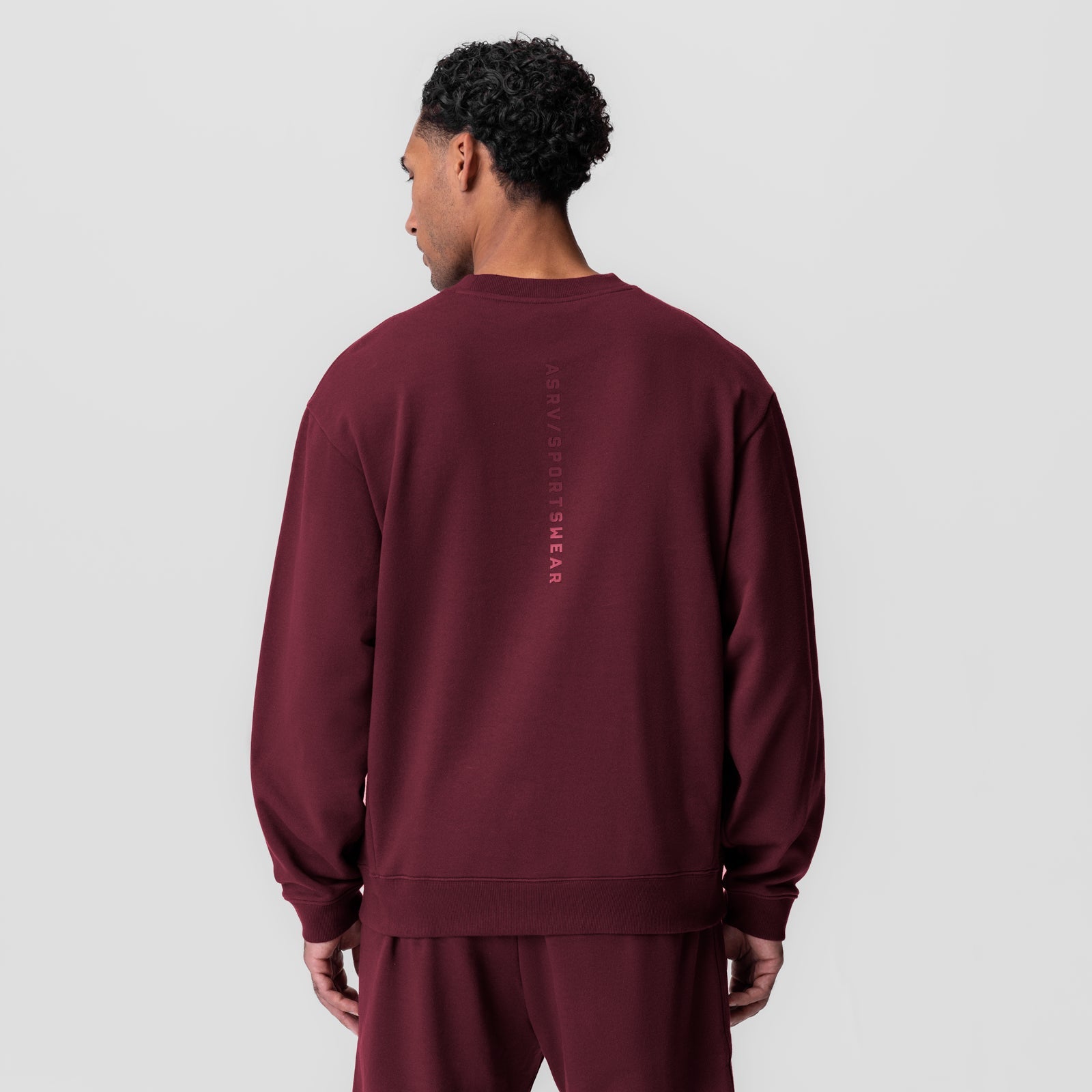 0984. Herringbone Terry Crewneck Crimson | ASRV discount