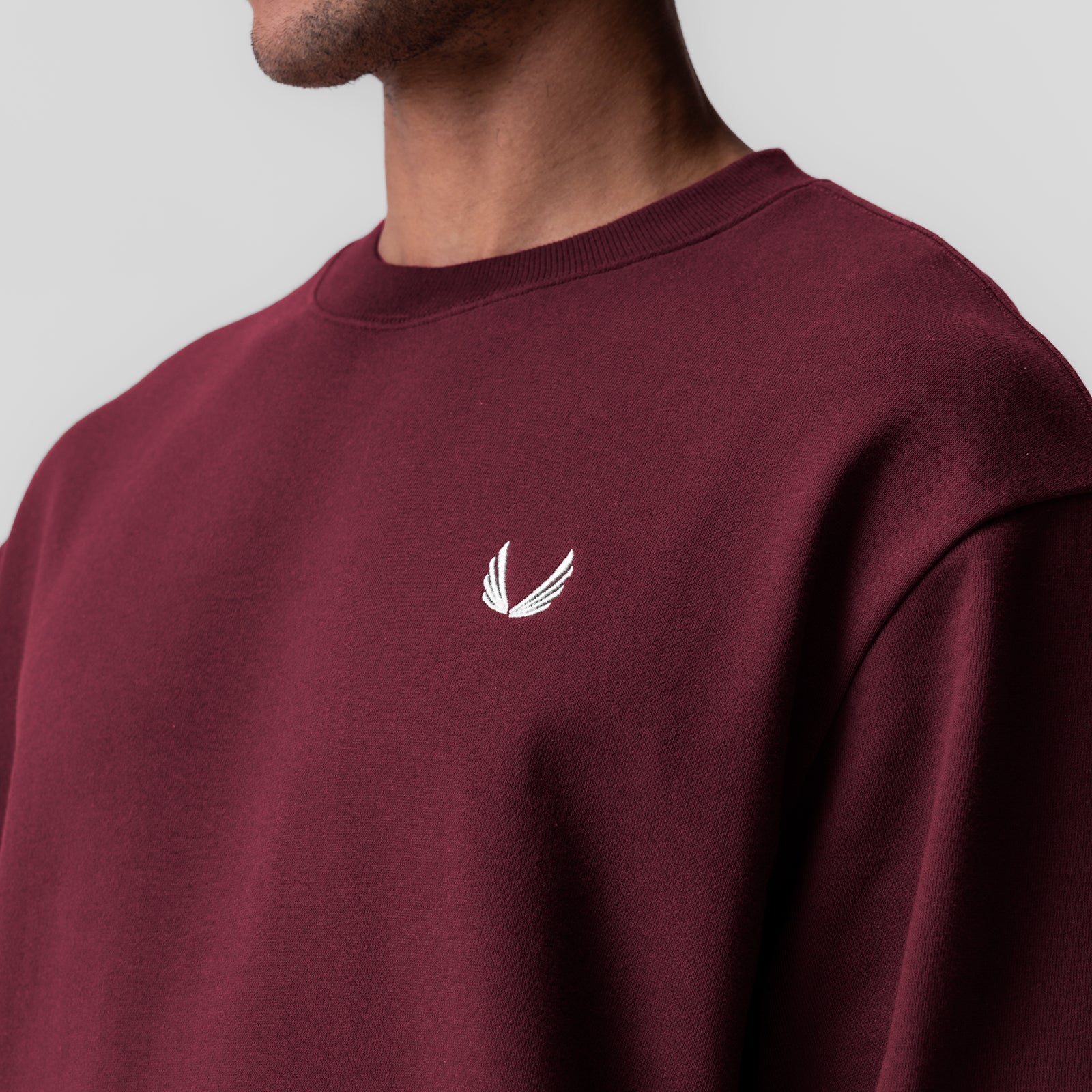 0984. Herringbone Terry Crewneck Crimson | ASRV discount