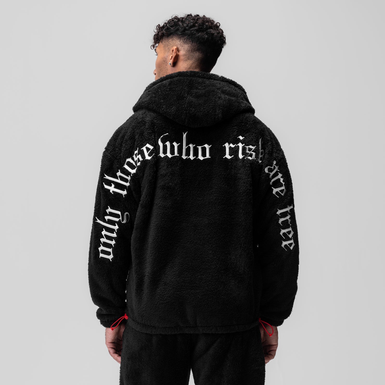 0887. Sherpa Recovery Full Zip Hoodie Black/White | ASRV Discount