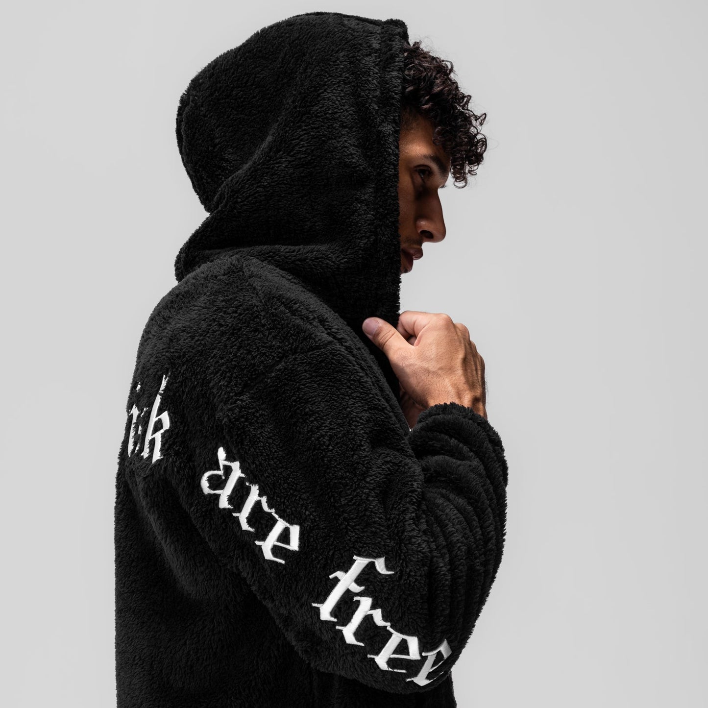 0887. Sherpa Recovery Full Zip Hoodie Black/White | ASRV Discount