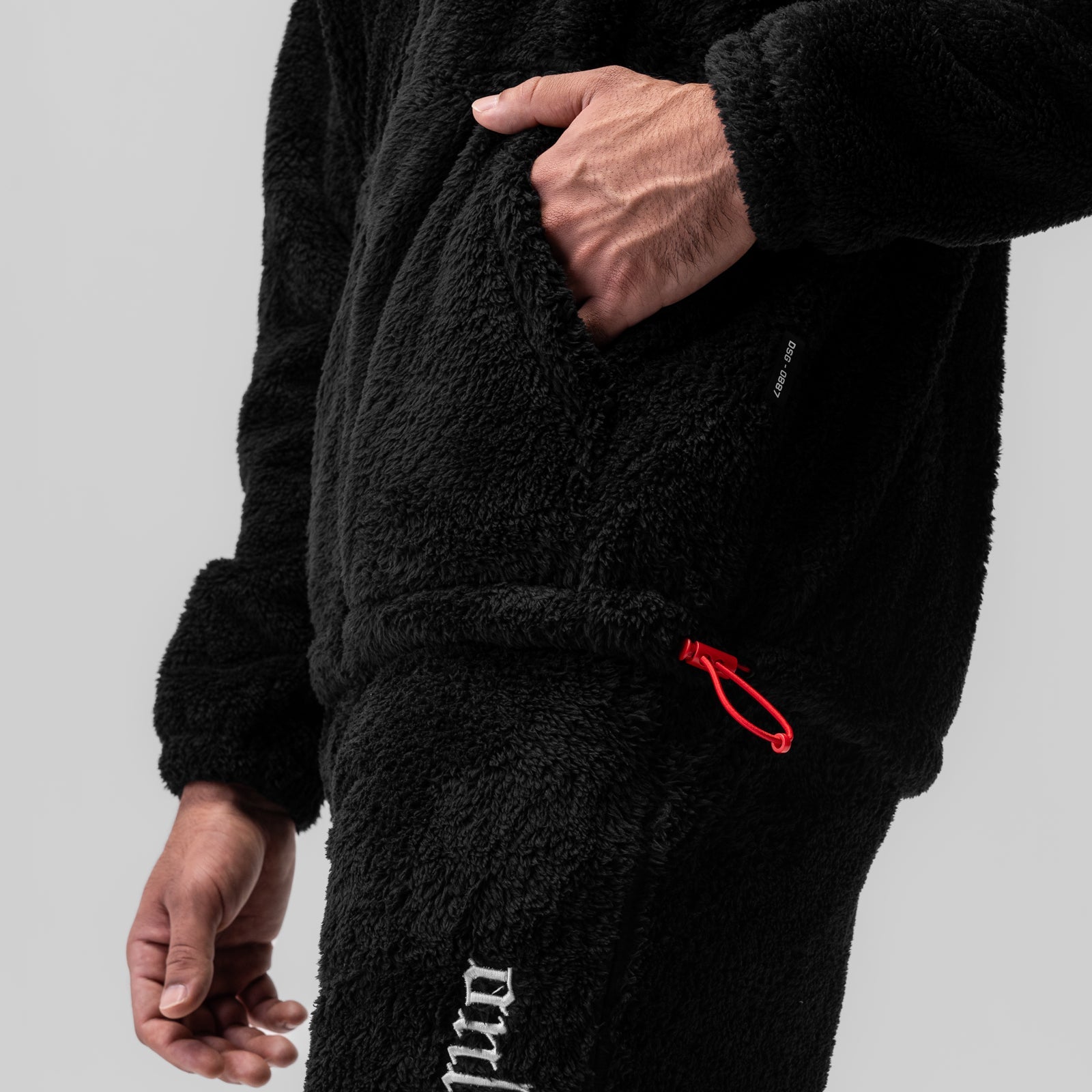 0887. Sherpa Recovery Full Zip Hoodie Black/White | ASRV Discount