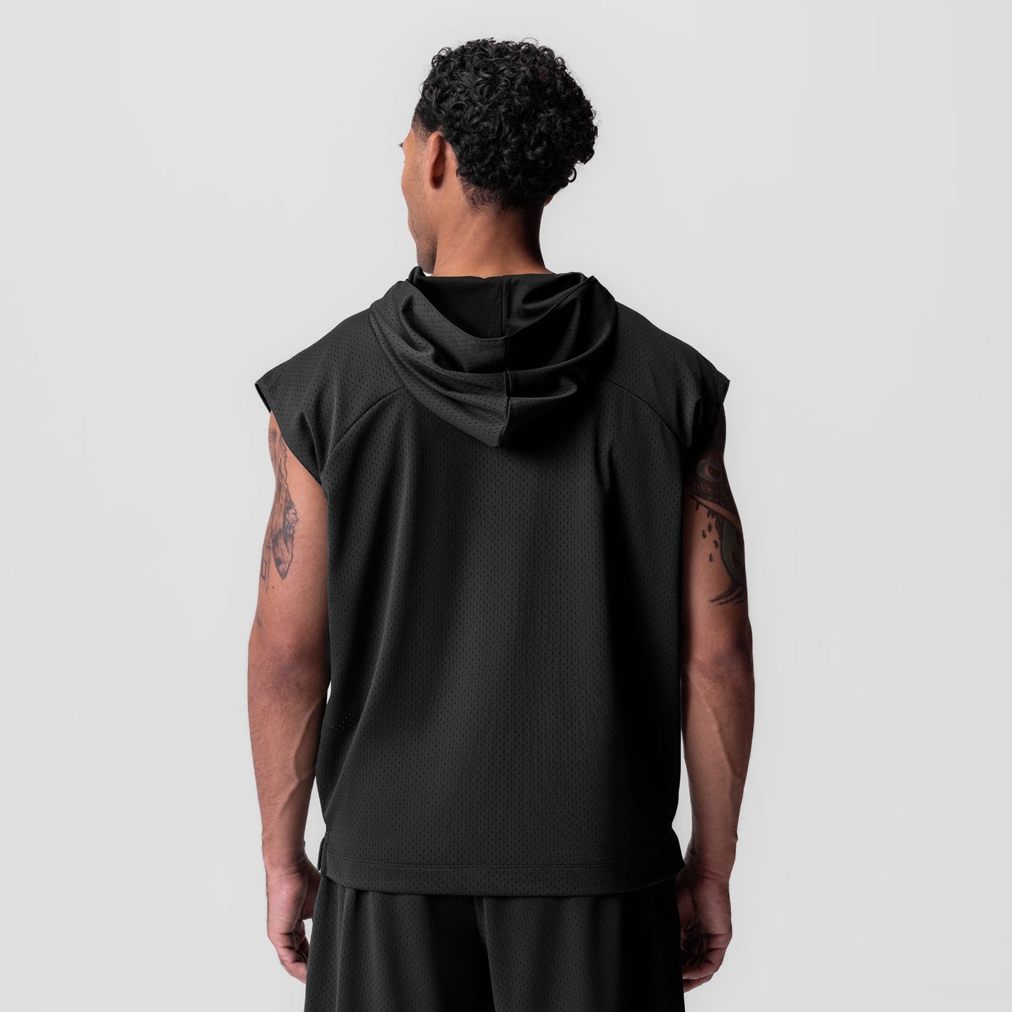 0983. Reversible 2-in-1 Cutoff Hoodie Black | ASRV on sale
