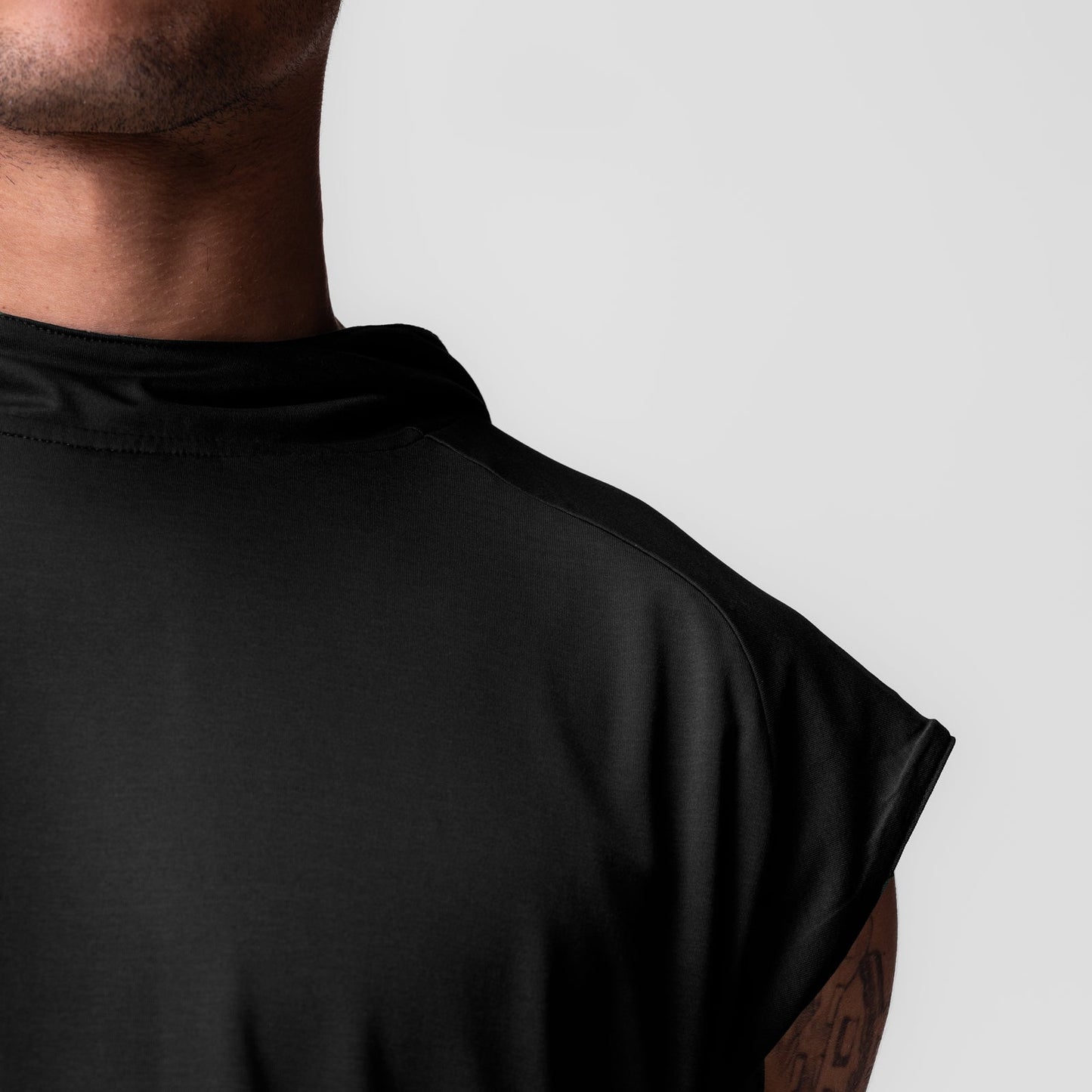 0983. Reversible 2-in-1 Cutoff Hoodie Black | ASRV on sale