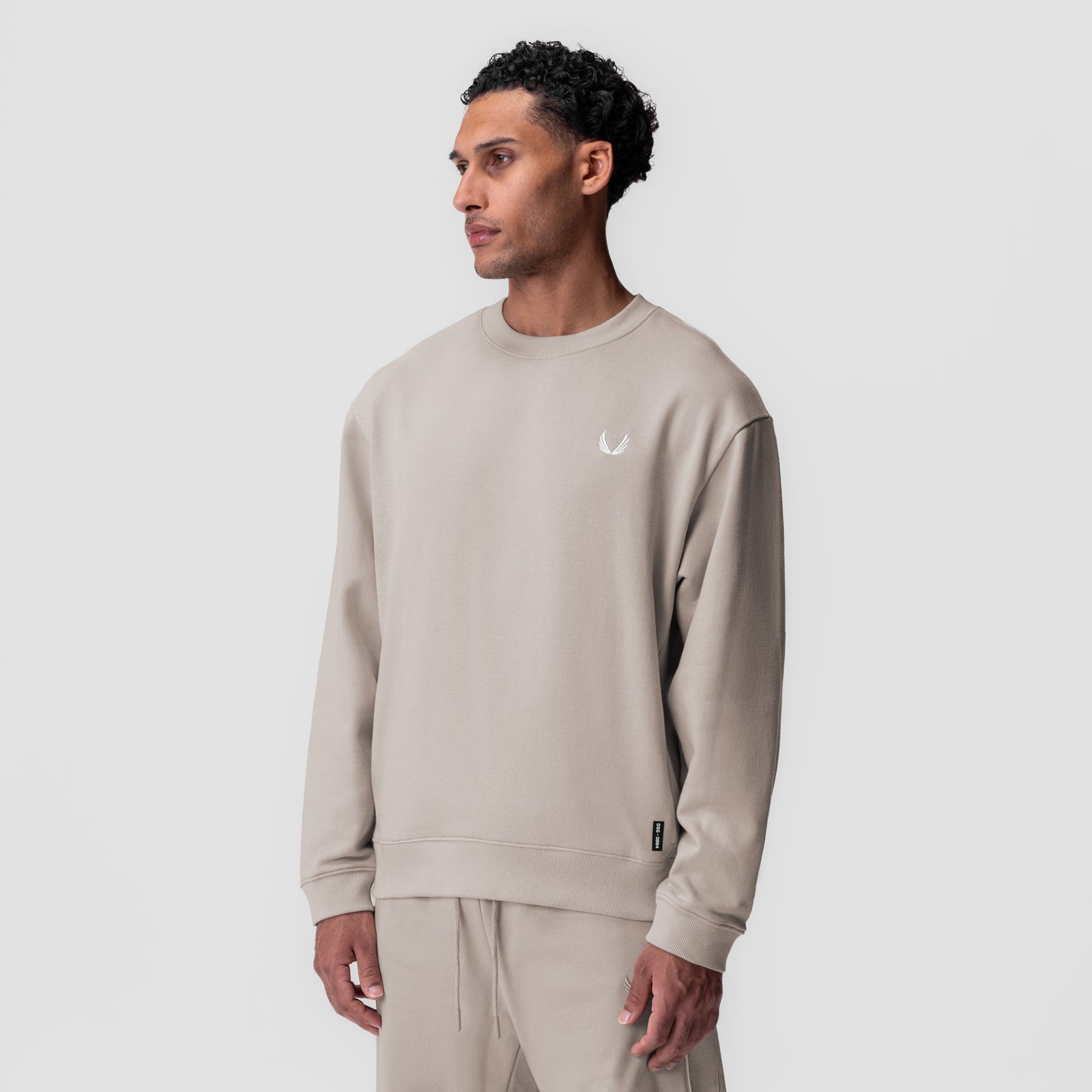 0984. Herringbone Terry Crewneck Chai | ASRV discount
