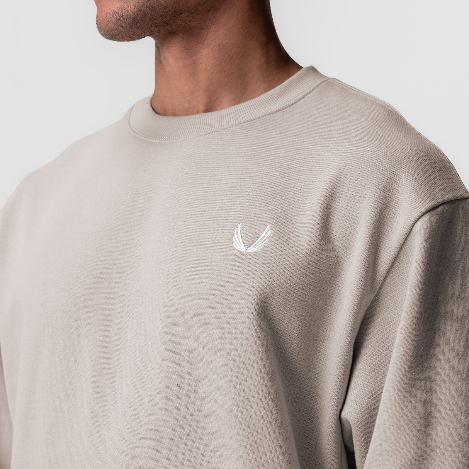 0984. Herringbone Terry Crewneck Chai | ASRV discount