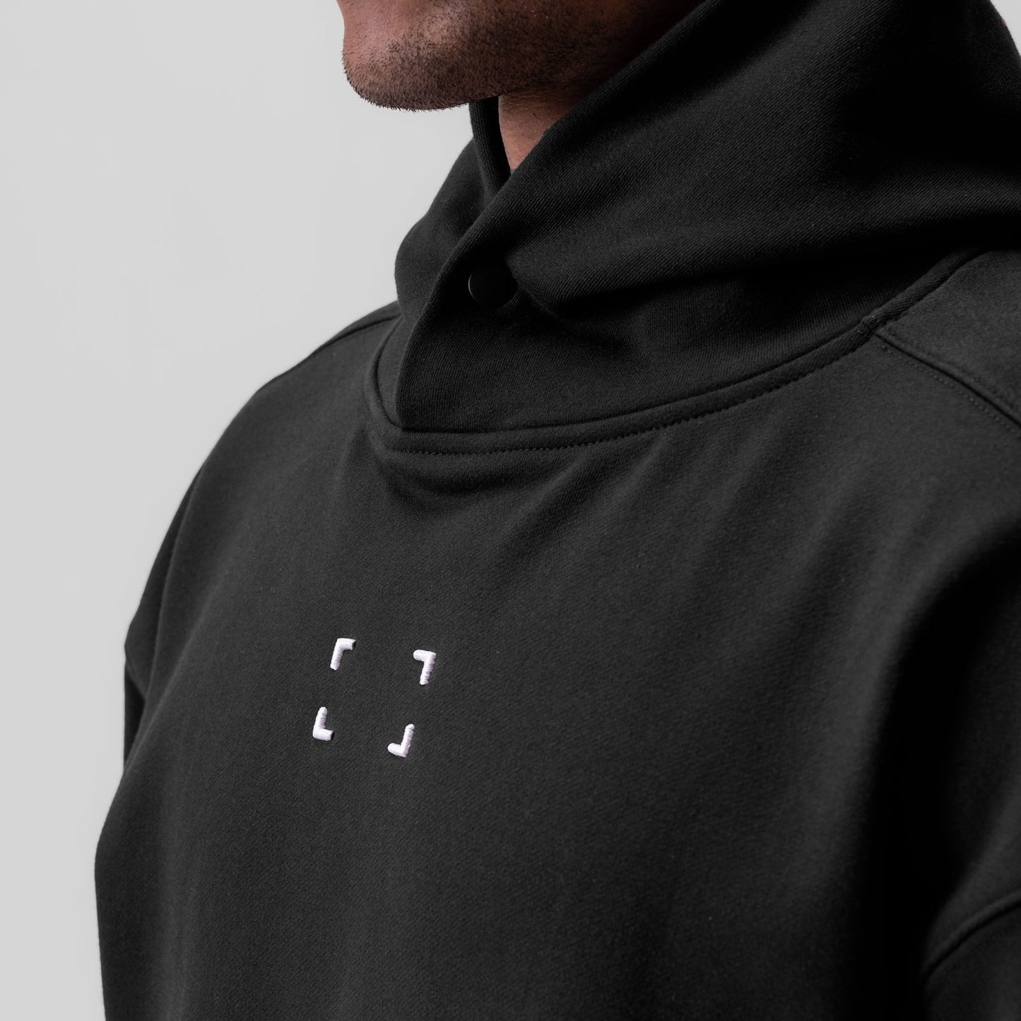 0648. Tech-Terry™ Hoodie Black "Space Bracket" | ASRV Discount