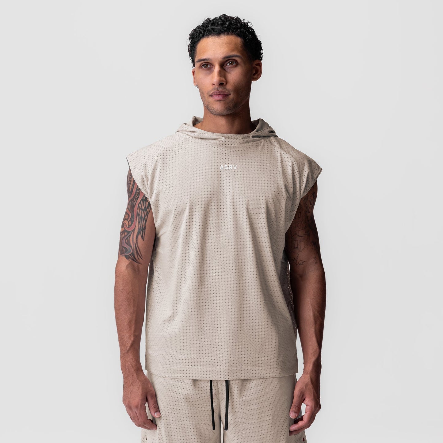 0983. Reversible 2-in-1 Cutoff Hoodie Chai | ASRV Online