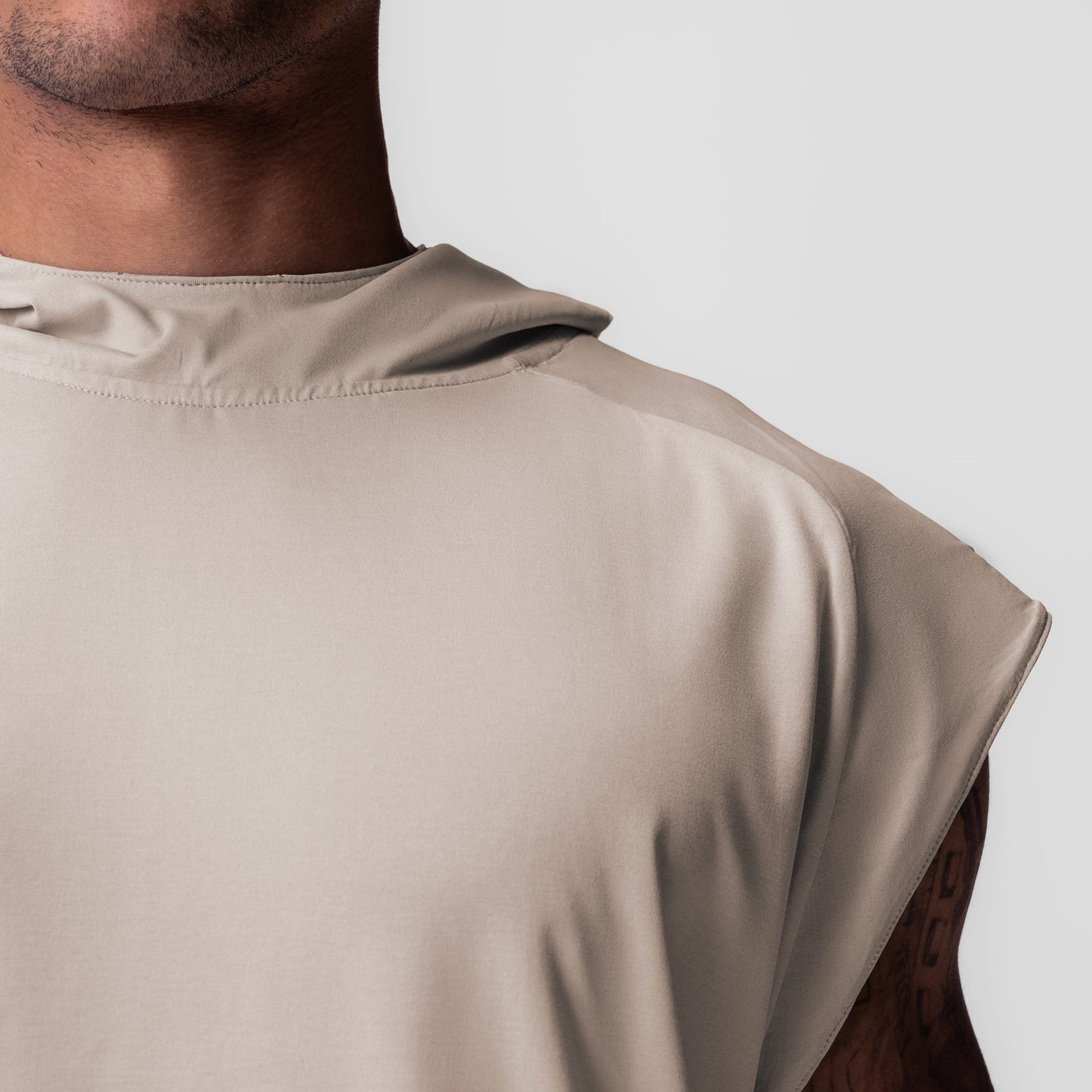 0983. Reversible 2-in-1 Cutoff Hoodie Chai | ASRV Online