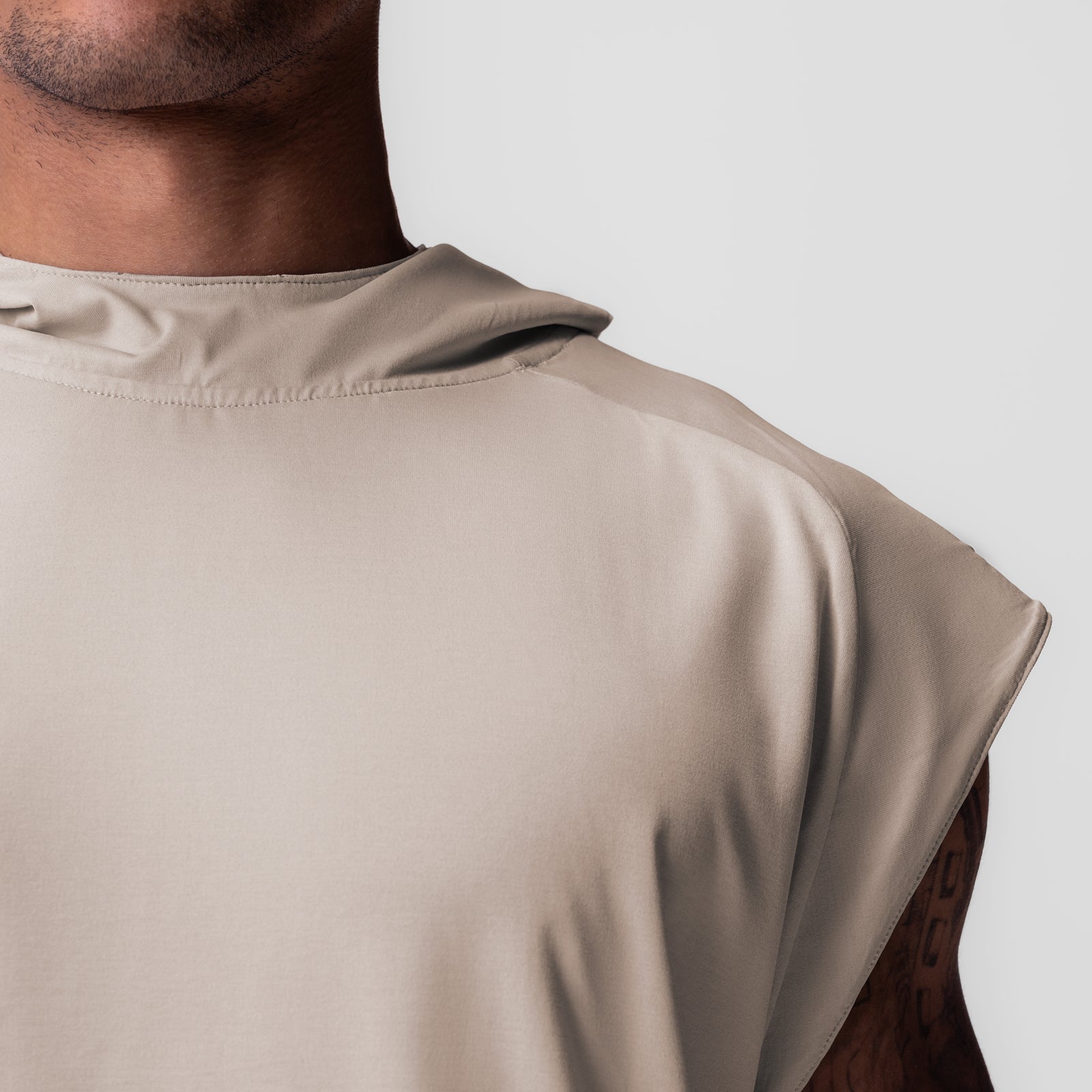 0983. Reversible 2-in-1 Cutoff Hoodie Chai | ASRV Online