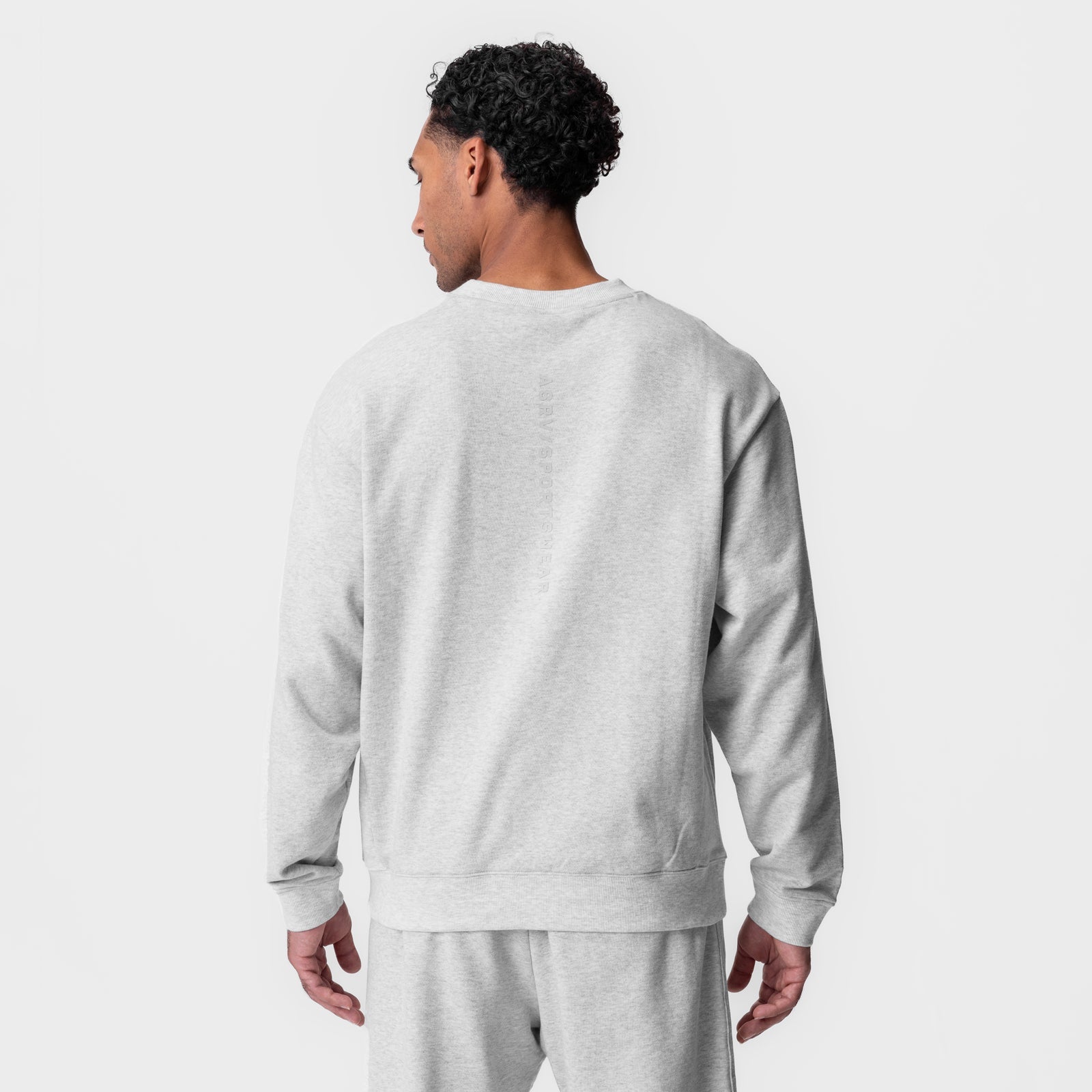 0984. Herringbone Terry Crewneck Heather Grey | ASRV for sale